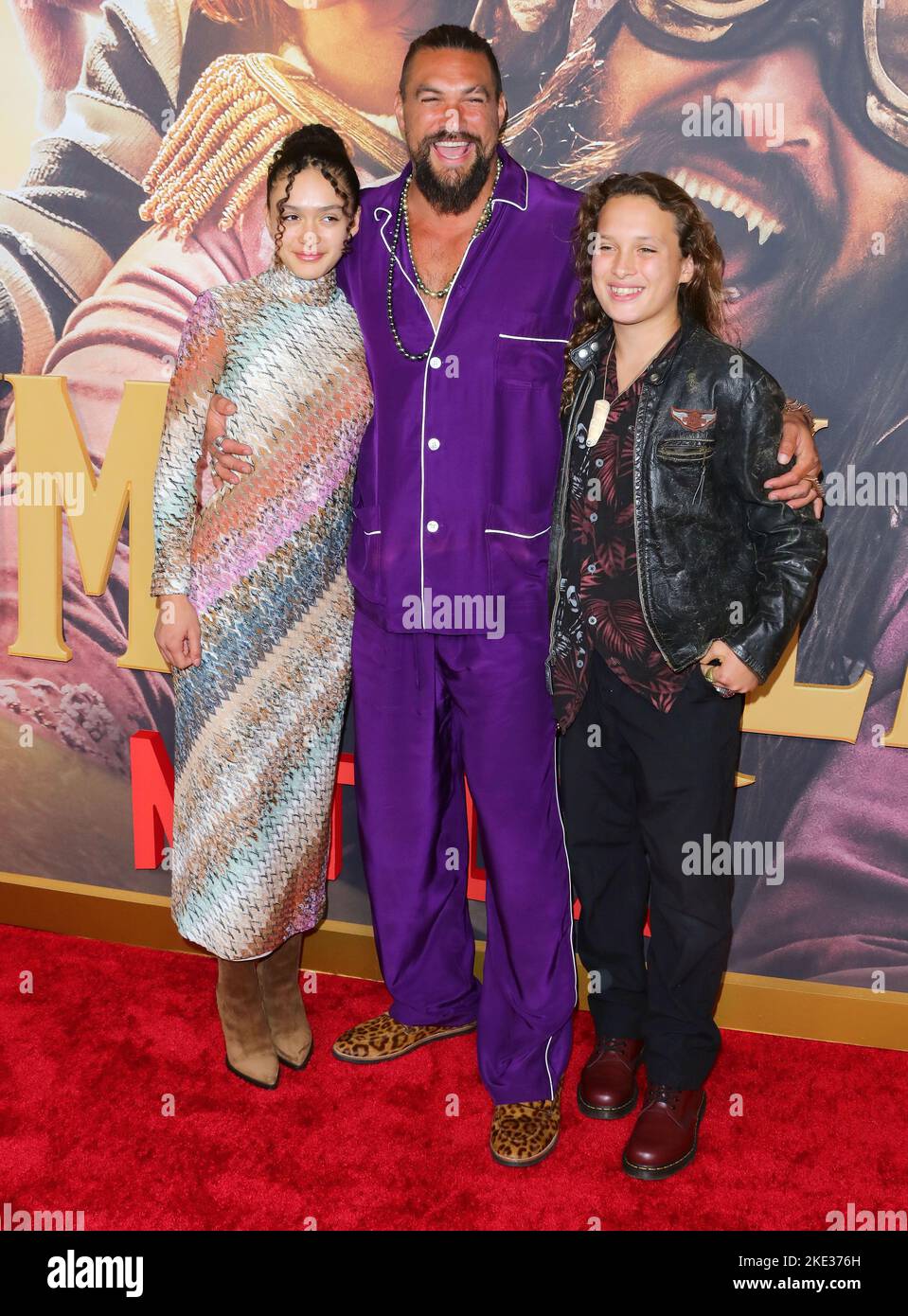 Lola lolani Momoa, Jason Momoa, Nakoa Wolf Momoa arrives at The World
