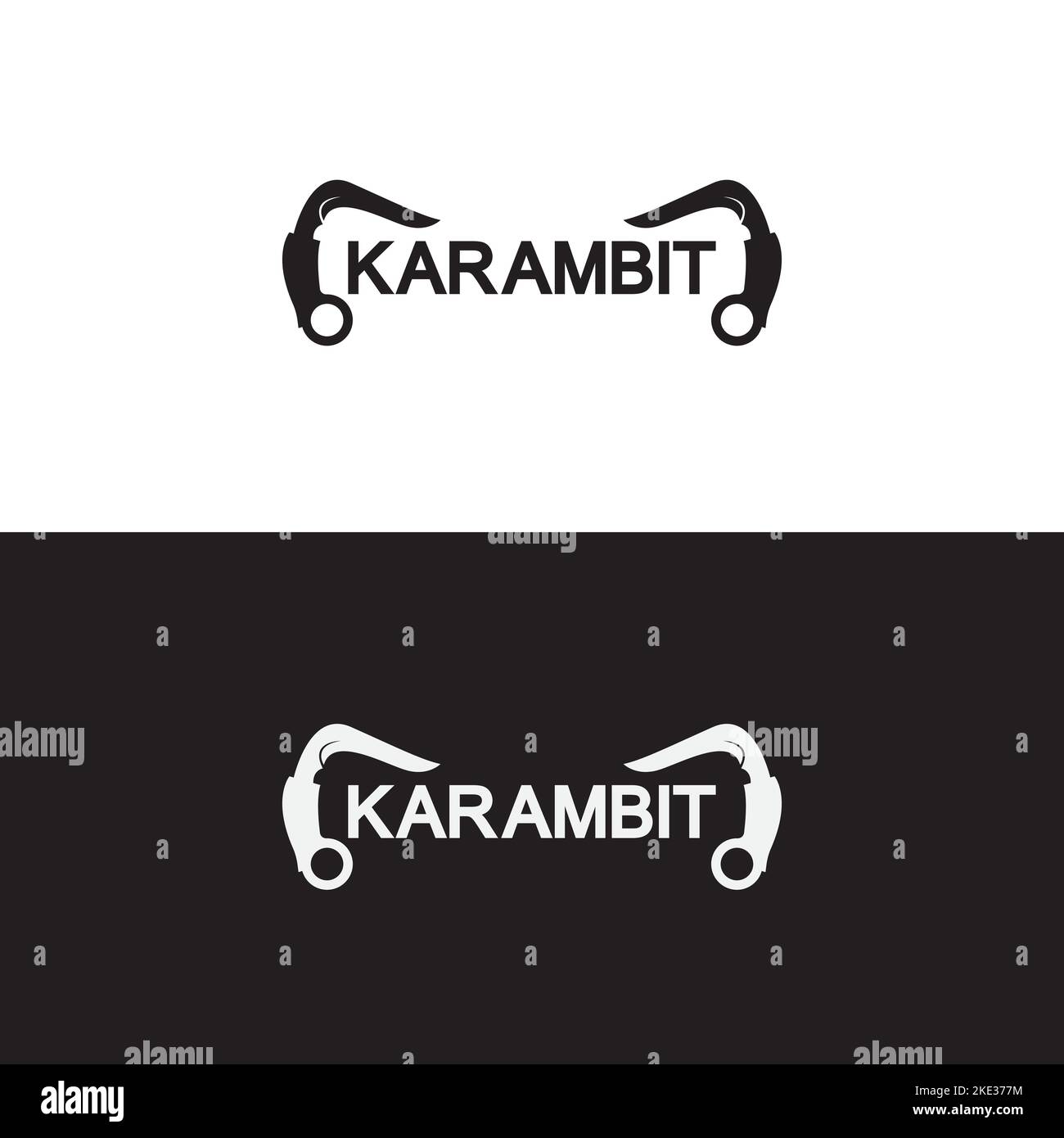 Karambit knife icon logo design vector template Stock Vector