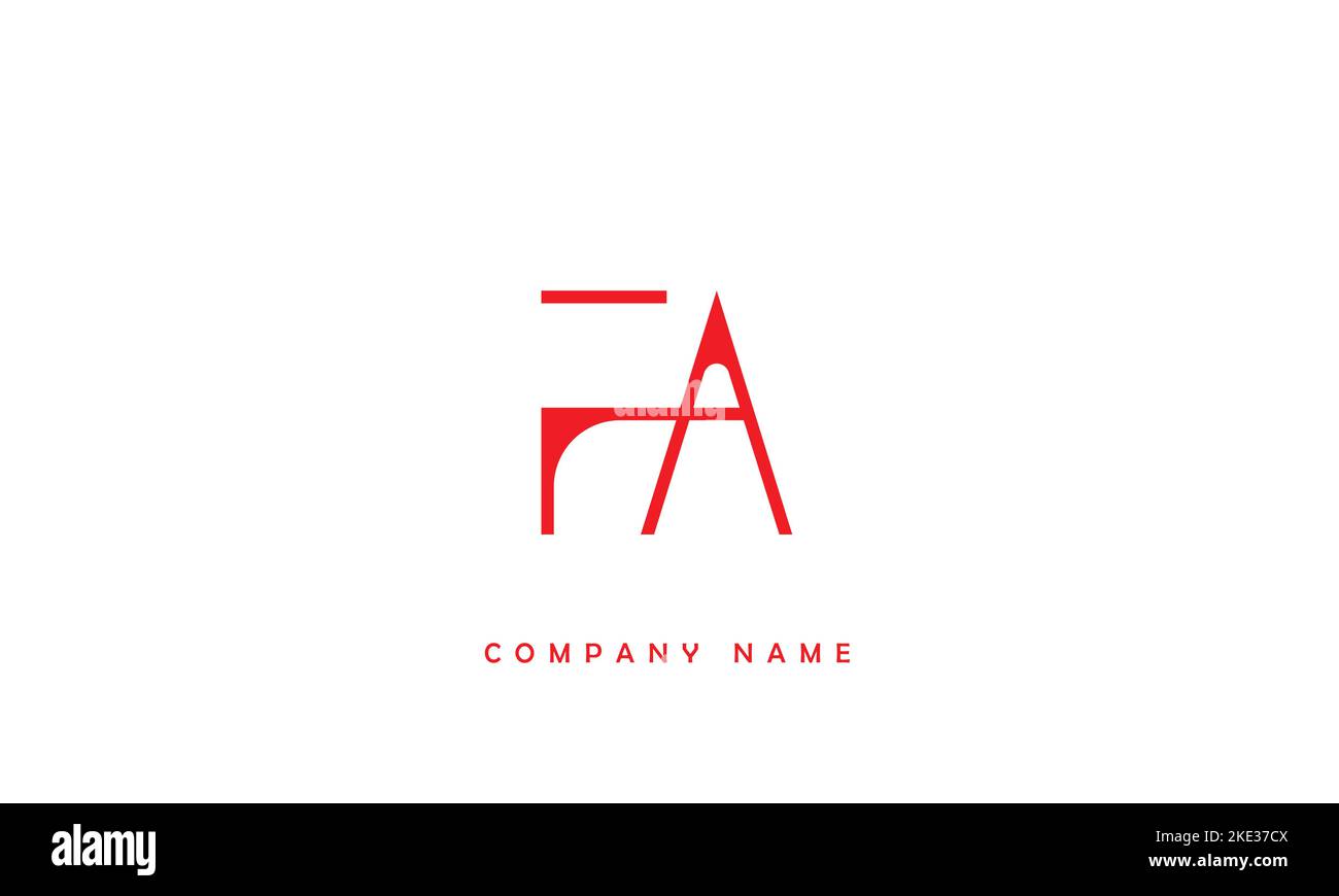 AF, FA Abstract Letters Logo Monogram Stock Vector