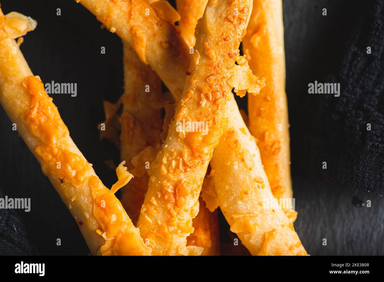 Grissini with Parmesan Cheese, also known as breadsticks, grissino, or