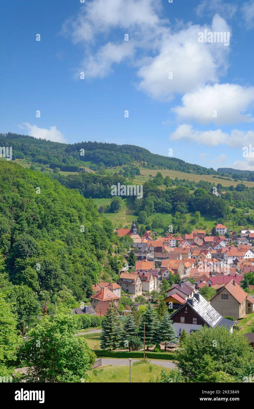 Village of Steinbach,part of Bad Liebenstein,thuringian forest,Thuringia,Germany Stock Photo