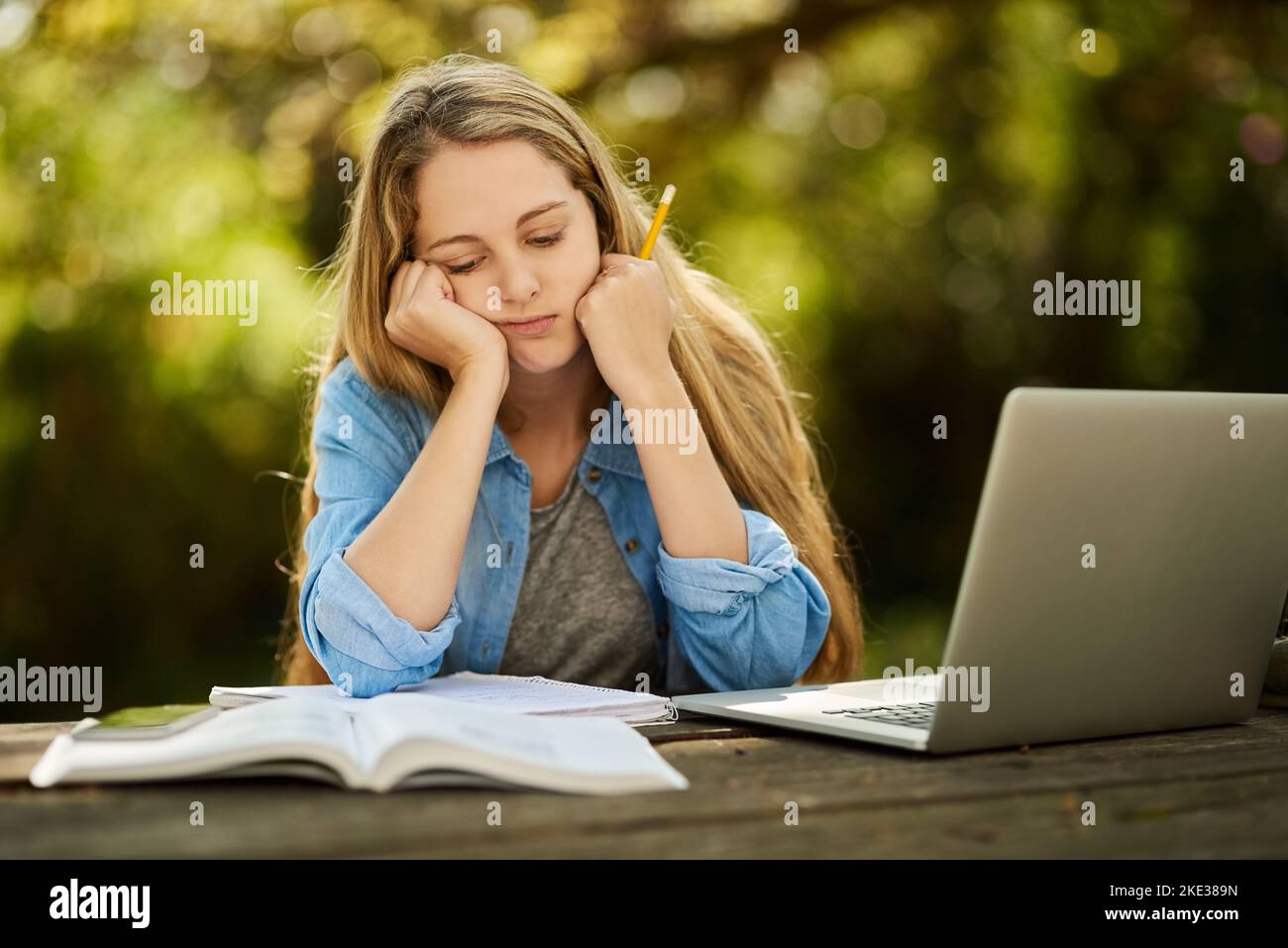 Exhausted young caucasian woman hi-res stock photography and images - Alamy