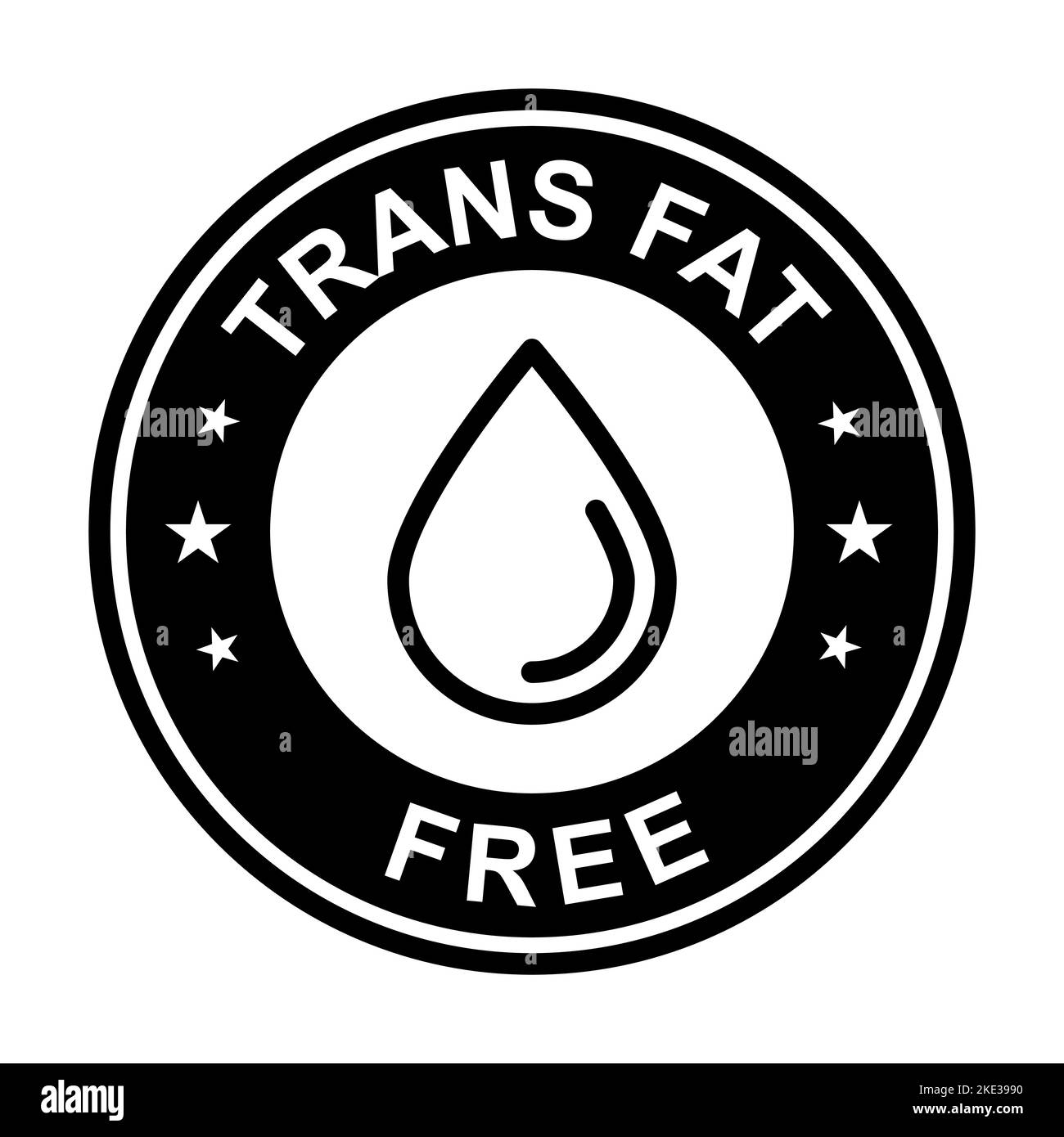 trans fat free icon vector for graphic design, logo, website, social media, mobile app, UI illustration Stock Vector