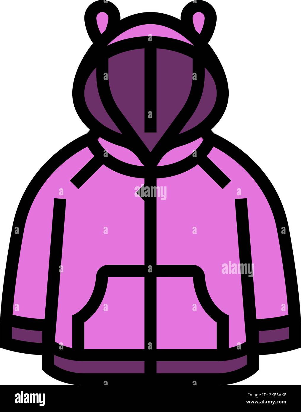 hoodie boy baby cloth color icon vector illustration Stock Vector