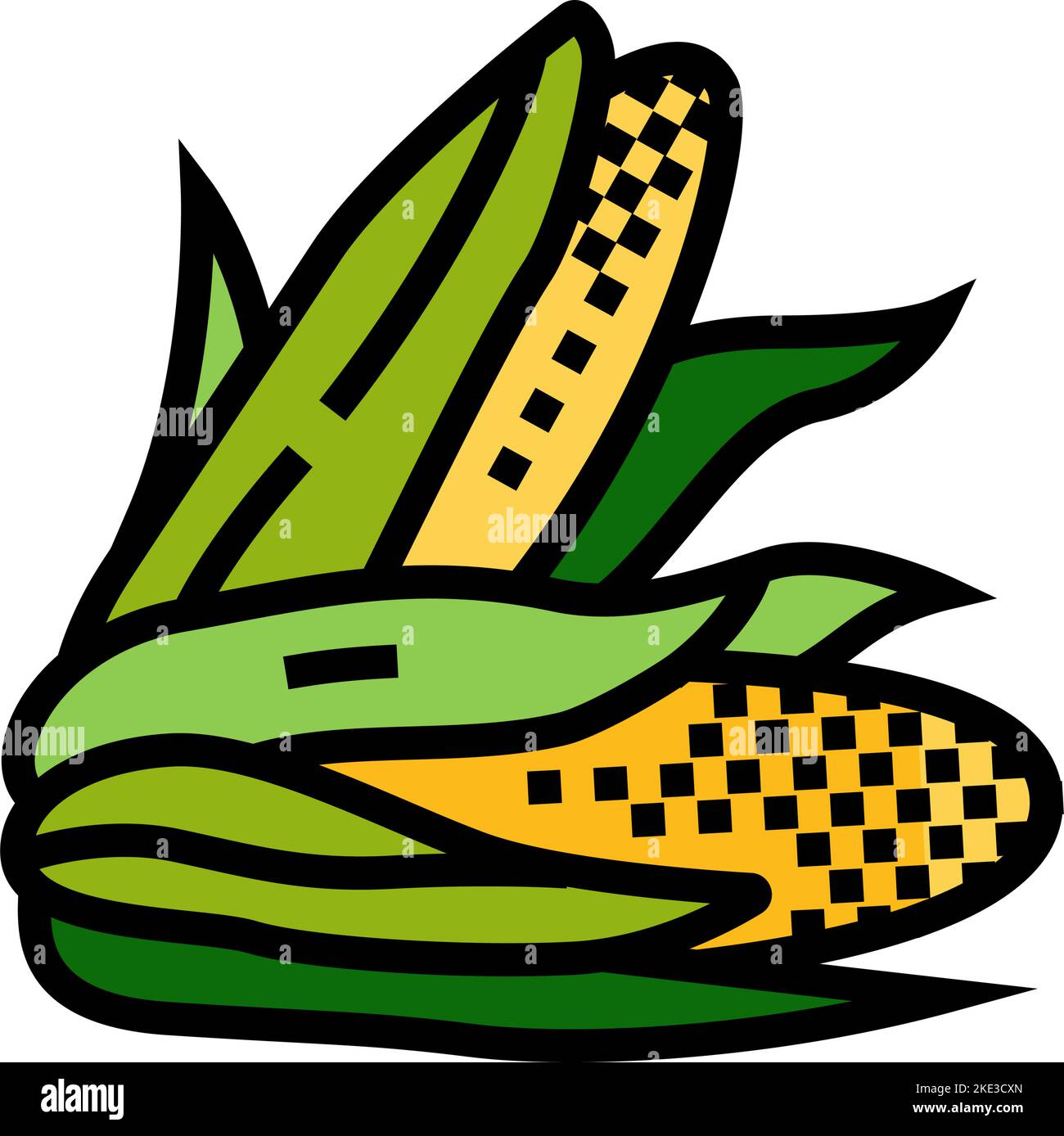 cob corn leaf color icon vector illustration Stock Vector Image & Art ...