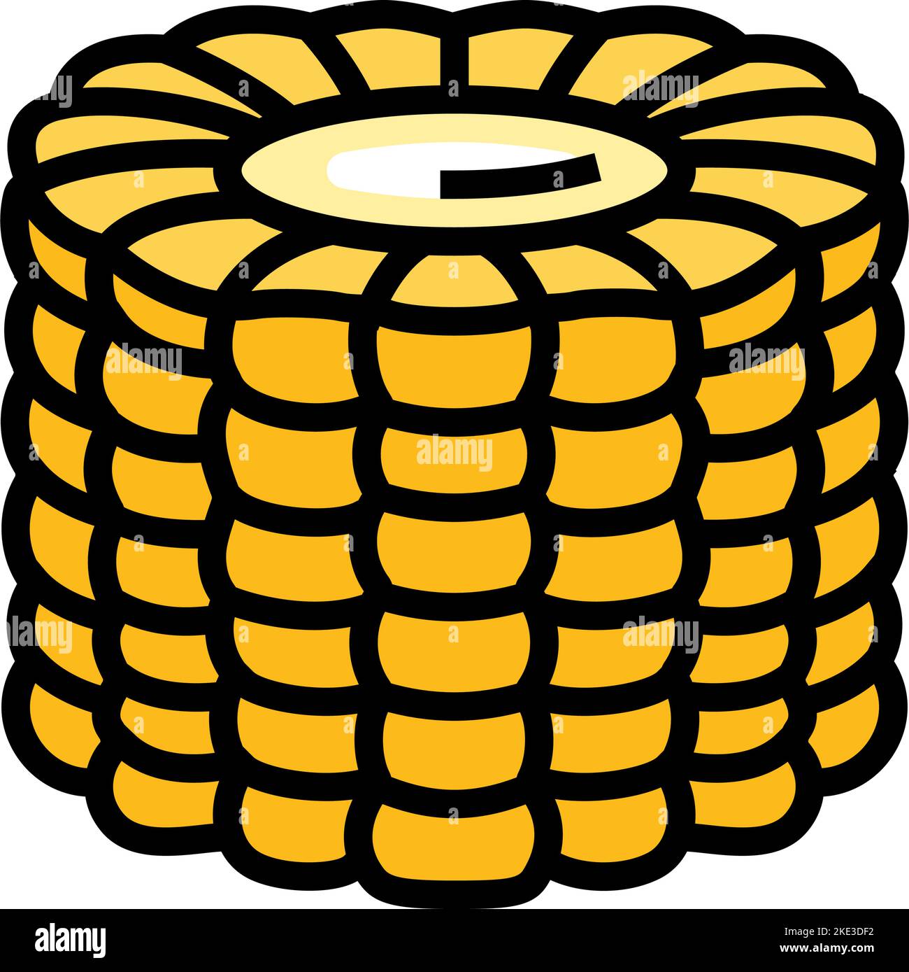 corn cob cut yellow color icon vector illustration Stock Vector Image ...