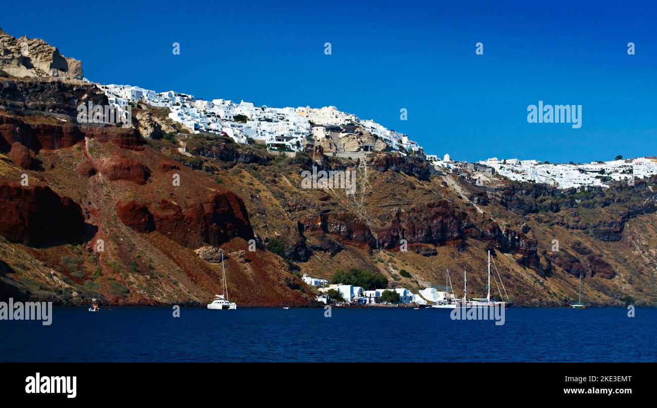 The town of Oia on the island of Santorini in the South Cyclades