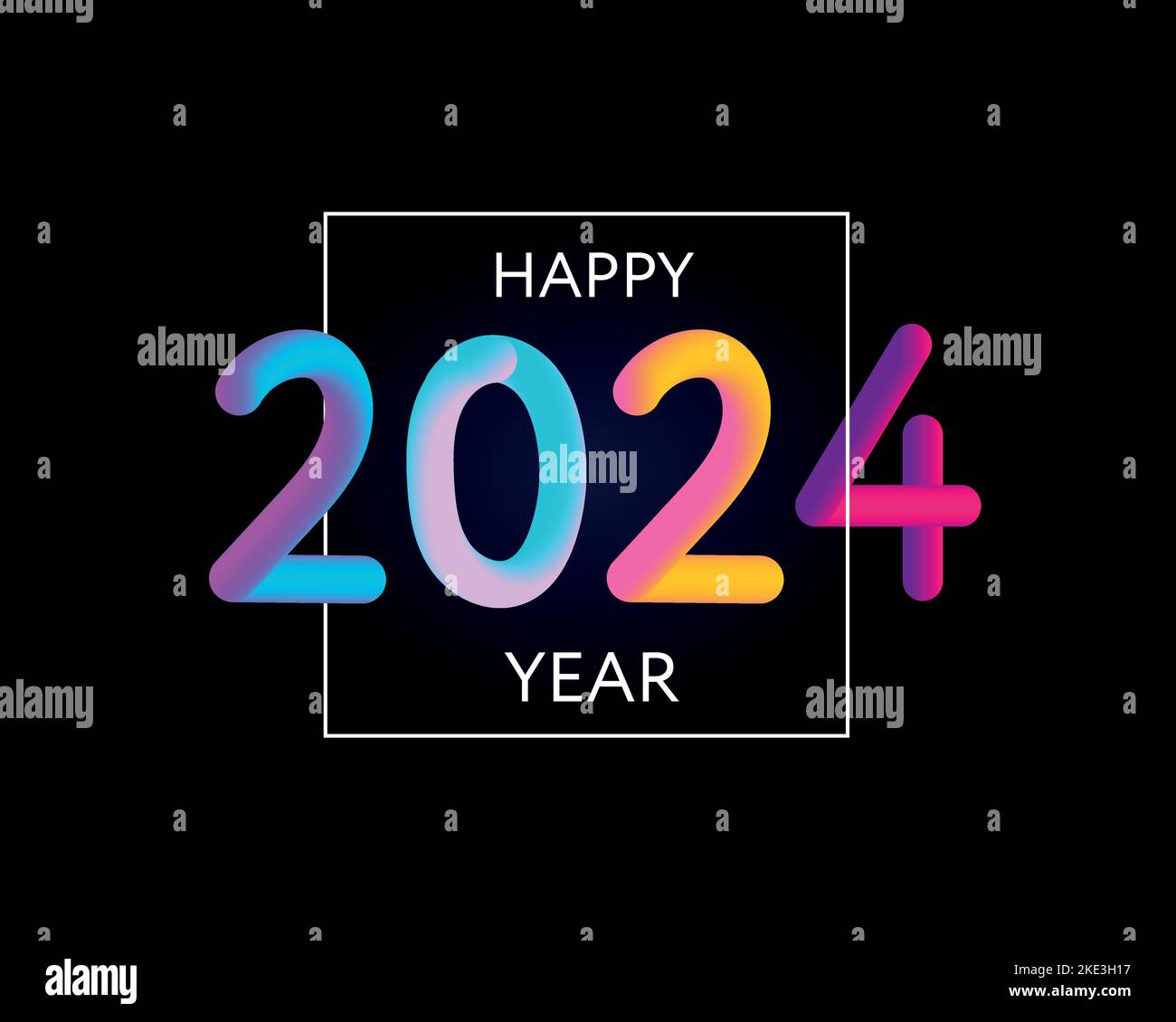 2024 3d gold vectors hi-res stock photography and images - Alamy