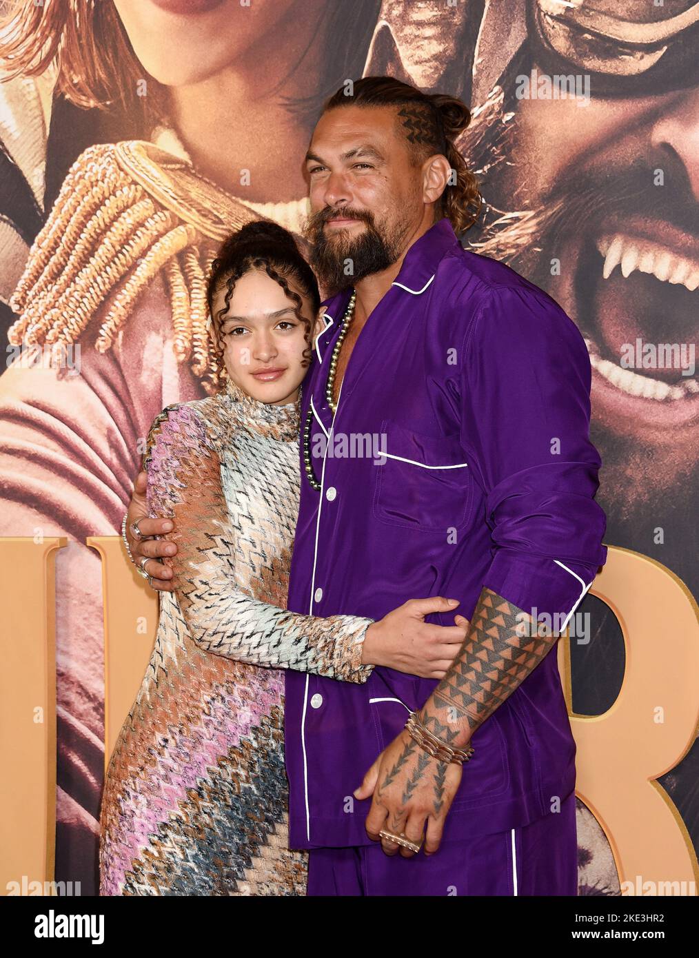 Lola Iolani Momoa and Jason Momoa arriving at the "Slumberland" Los