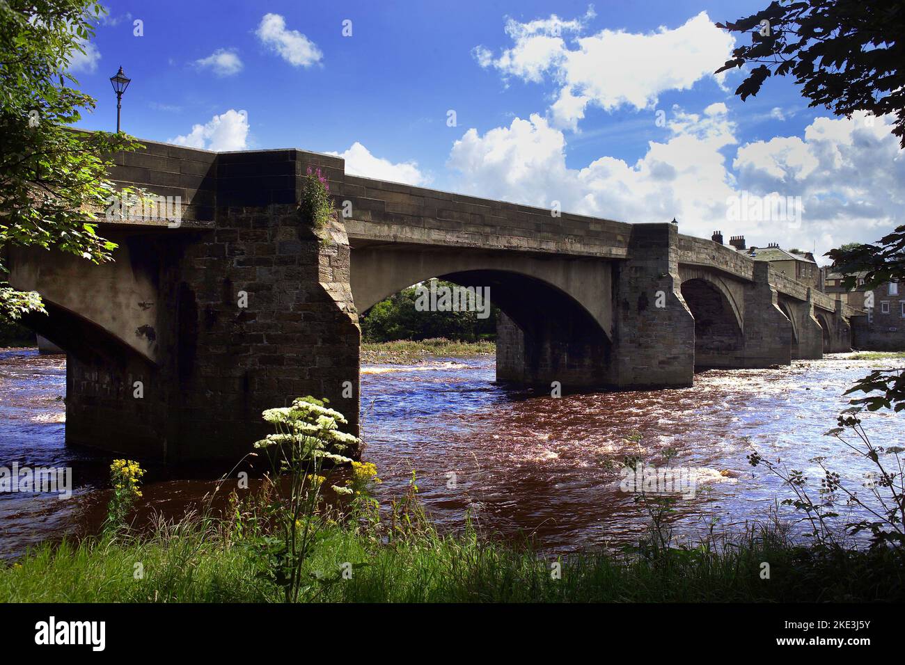 Old Bridge over the River South Tyne, Haydon Bridge, Northumberland Stock Photo