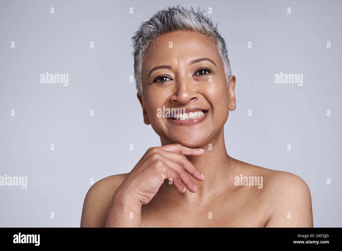 Beauty glowing skin mature hi-res stock photography and images - Alamy