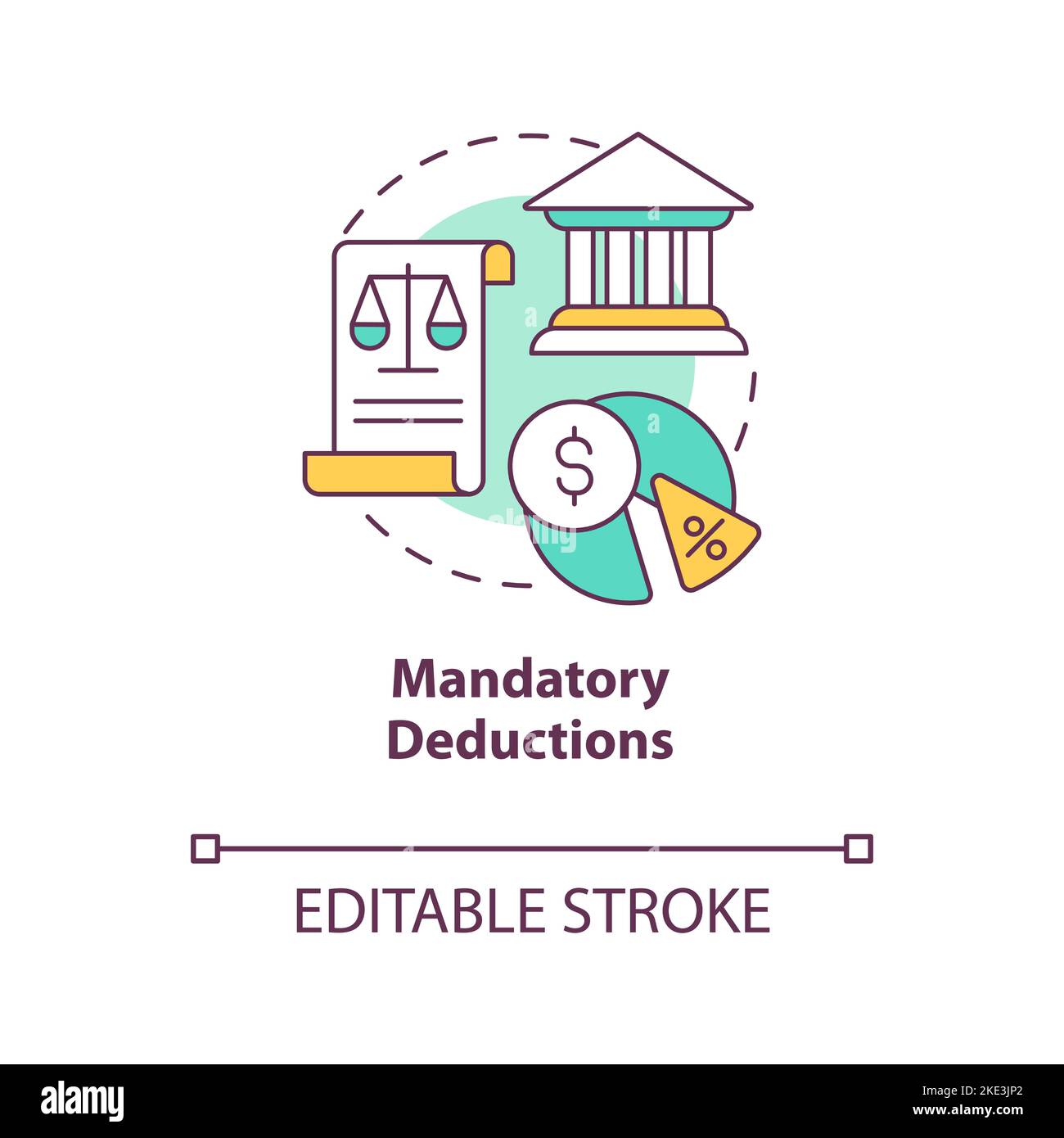Mandatory deductions concept icon Stock Vector Image & Art Alamy