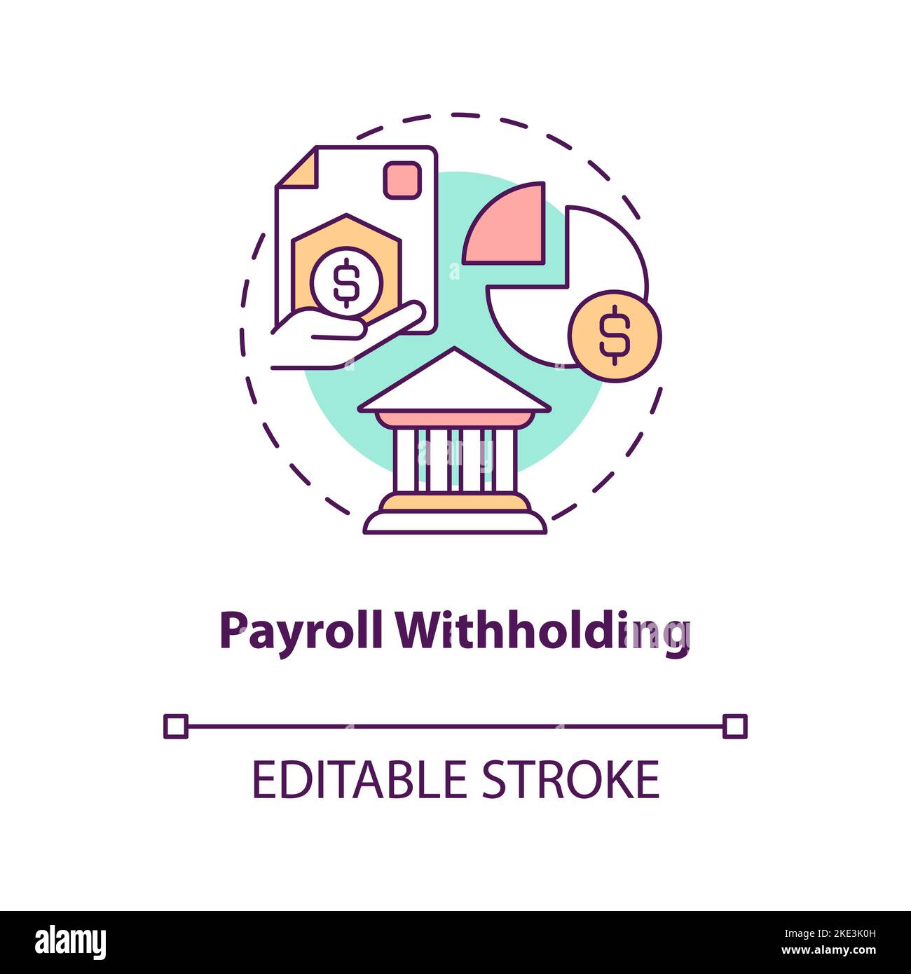 Payroll withholding concept icon Stock Vector Image & Art Alamy