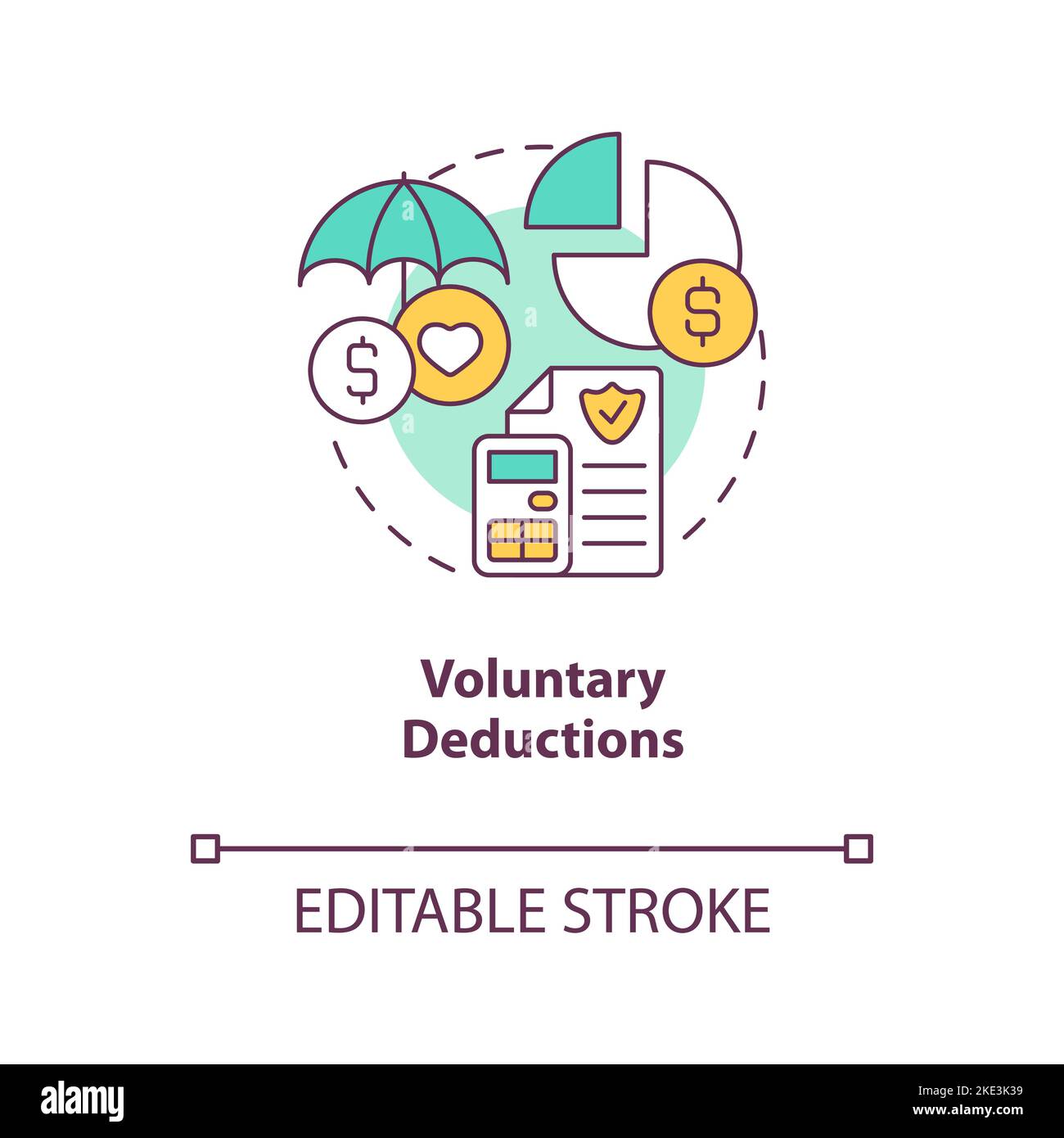 Voluntary deductions concept icon Stock Vector Image & Art Alamy