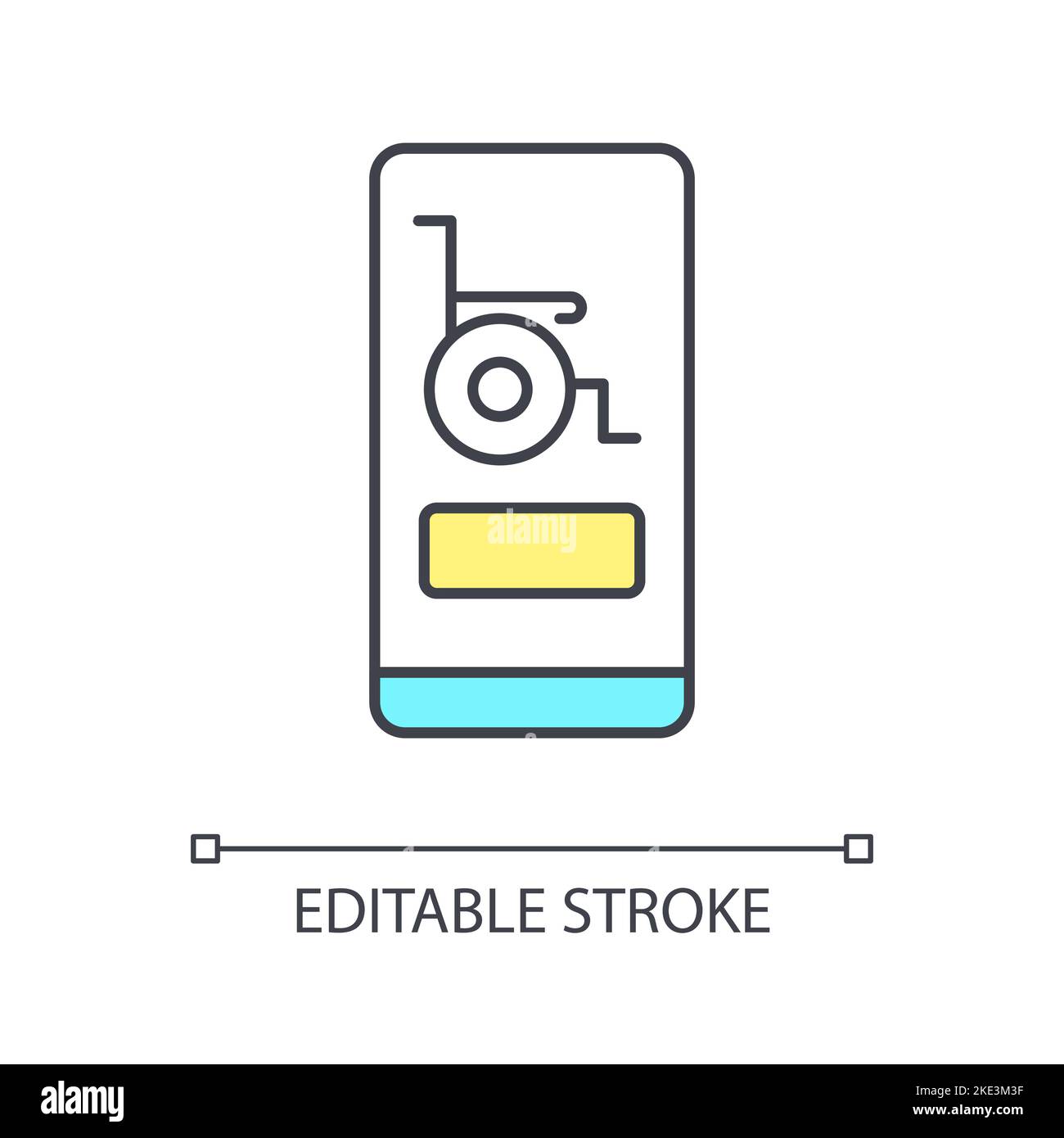 Inclusive design for users with disabilities RGB color icon Stock Vector