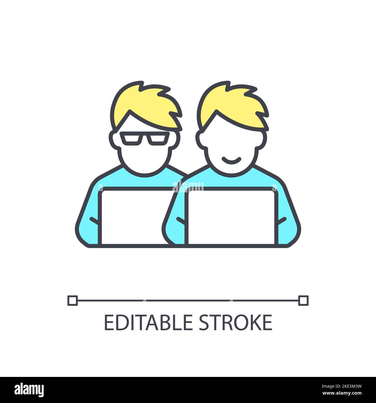 Ui design flexibility RGB color icon Stock Vector