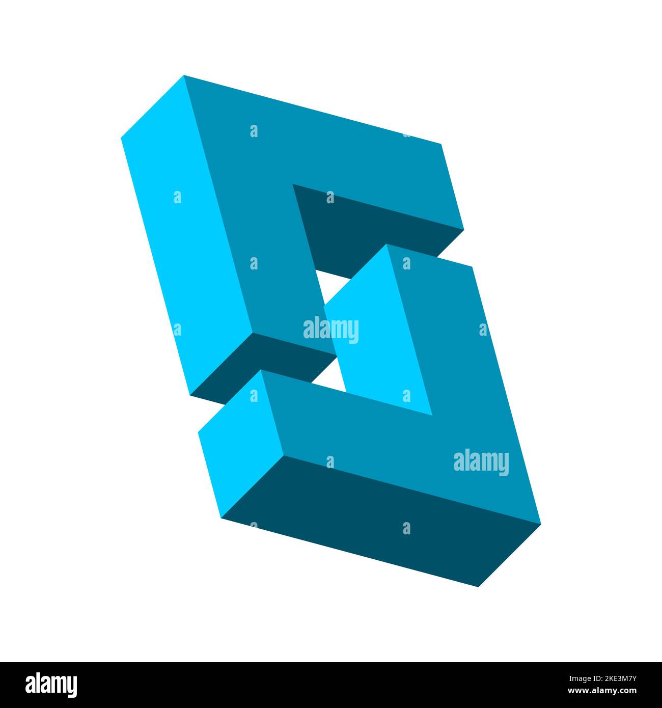 Isometric two L letter logo template. Angled 3D S letter. Geometric block shapes fit together. Puzzle game pieces. Solution, union concept. Vector Stock Vector