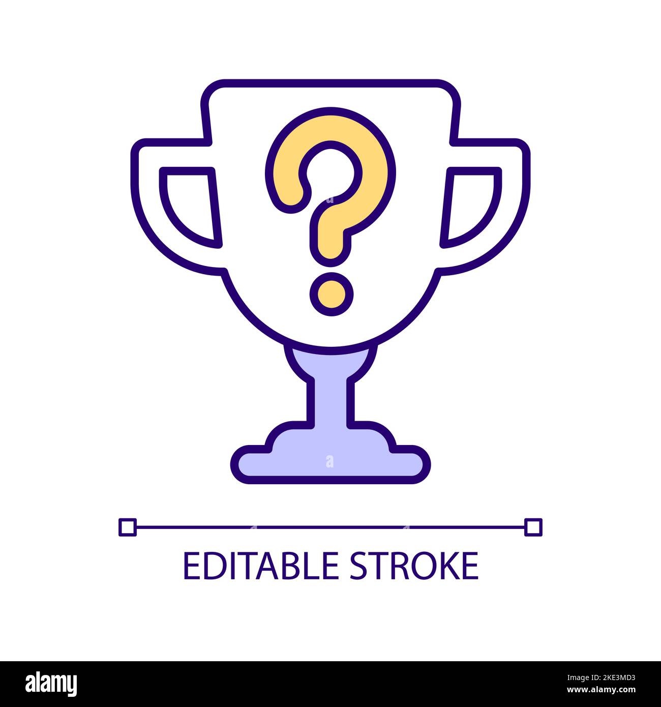 Unknown prize RGB color icon Stock Vector