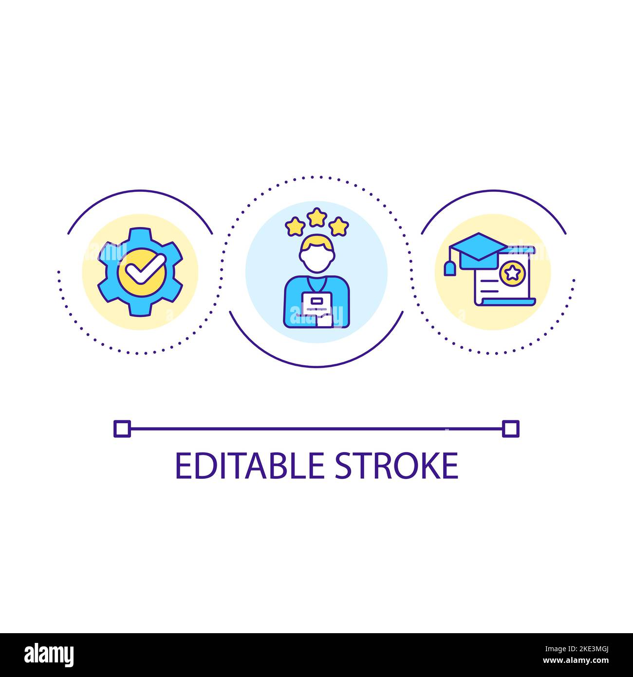 Education success loop concept icon Stock Vector