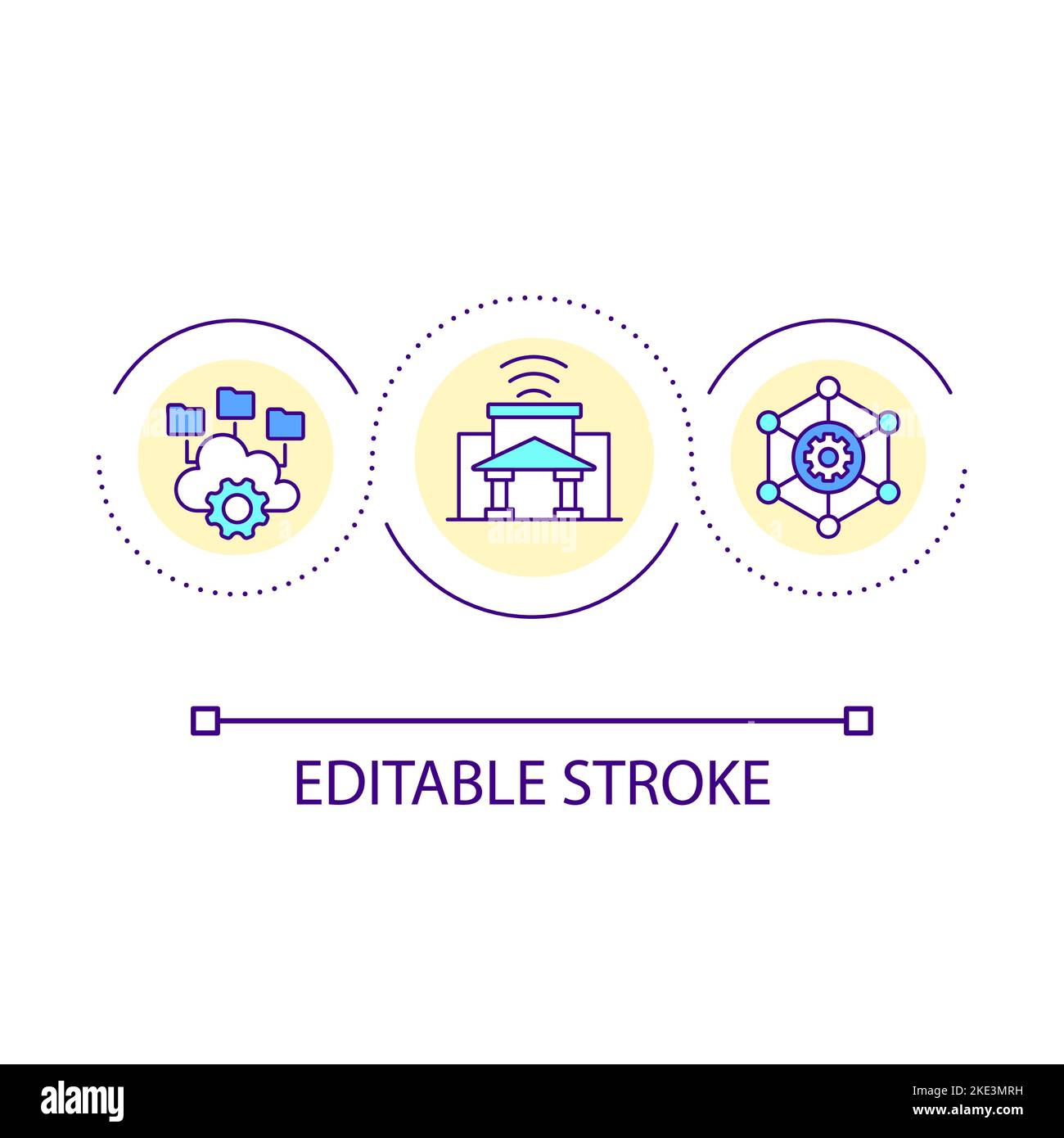 Access to education online loop concept icon Stock Vector Image & Art ...