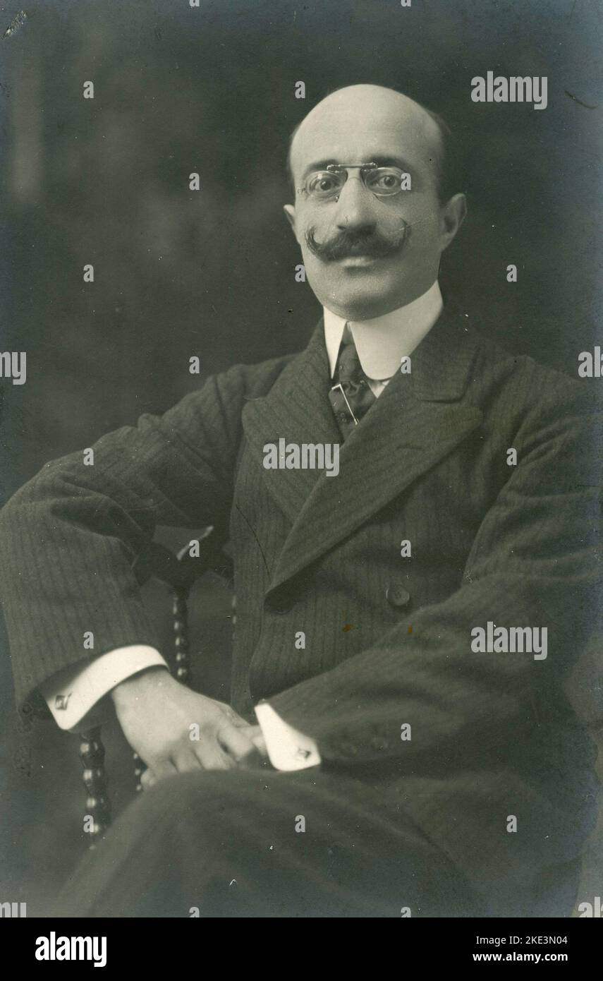Portrait of Italian composer Francesco Cilea, 1910s Stock Photo