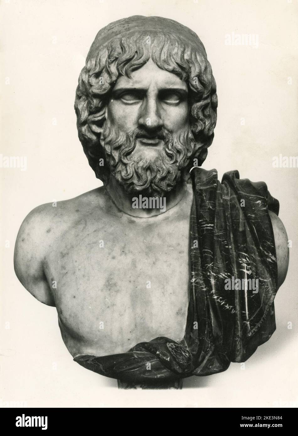 Marble bust of Hades, Roman copy of a 5th century BC Greek original, National Roman Museum, Italy 1930s Stock Photo