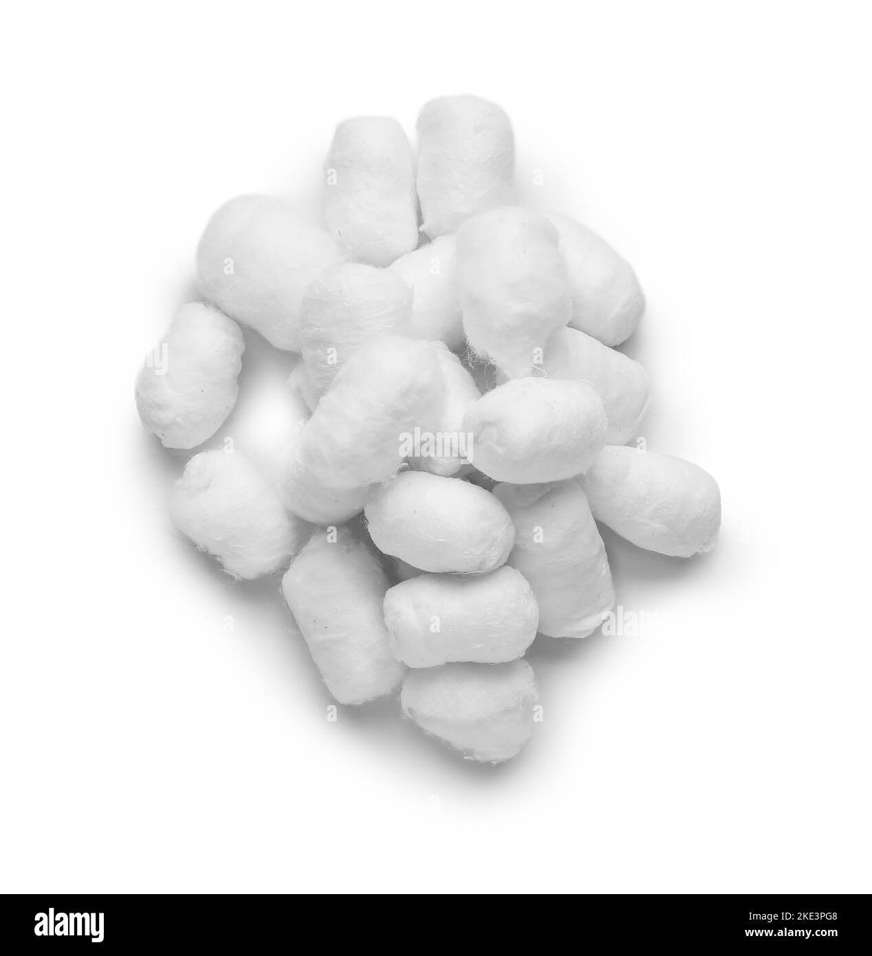 Soft cotton balls on light background Stock Photo