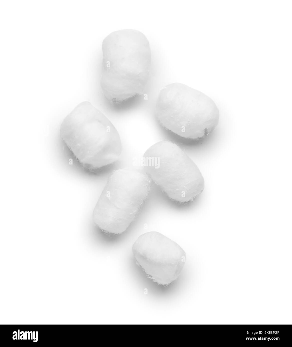 Soft cotton balls on light background Stock Photo