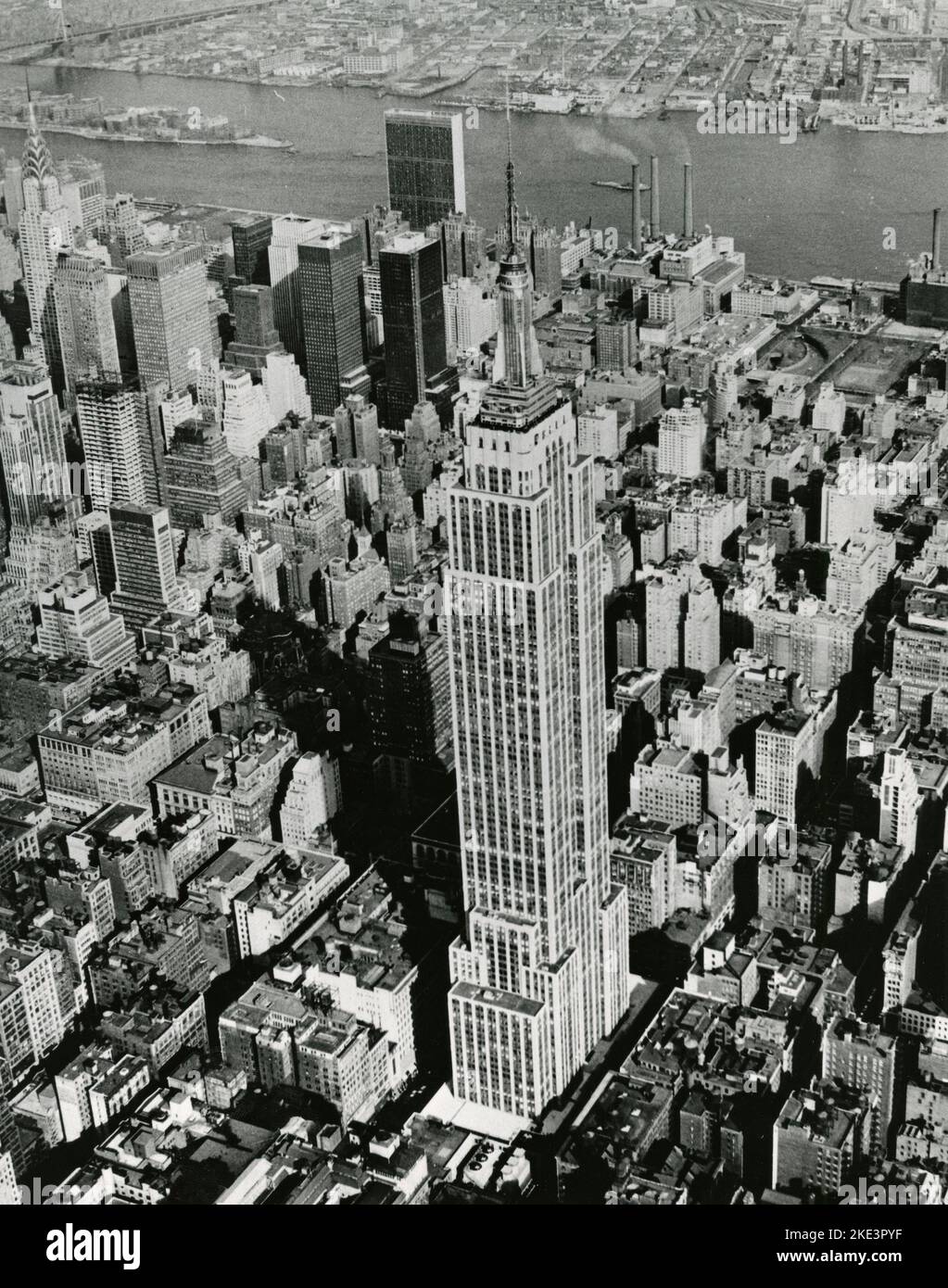 Aerial view of the Empire State Building, New York City, USA 1970s