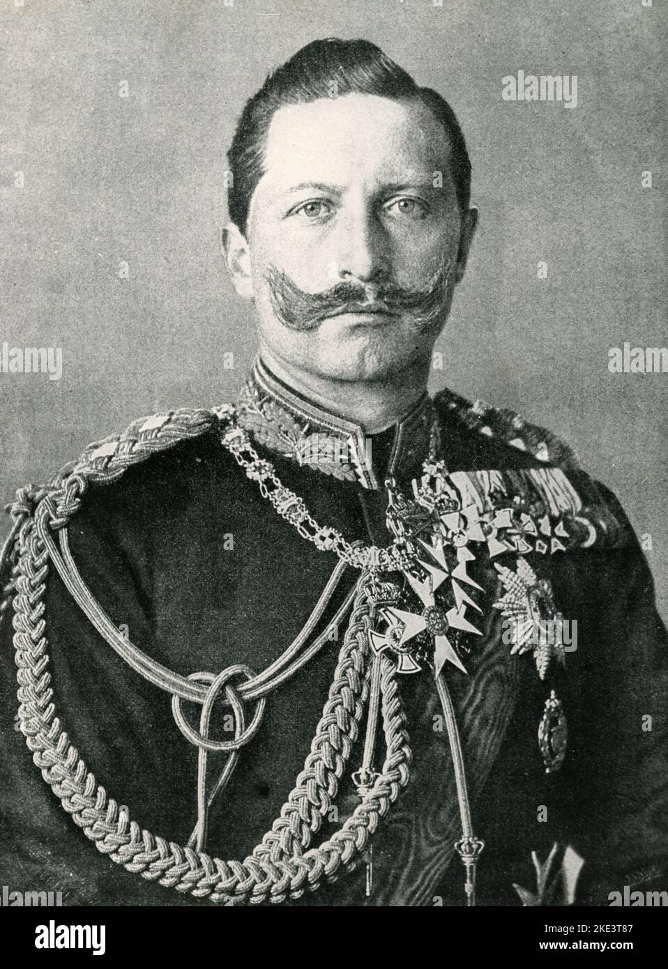 Portrait of German Emperor Wilhelm II, King of Prussia, illustration