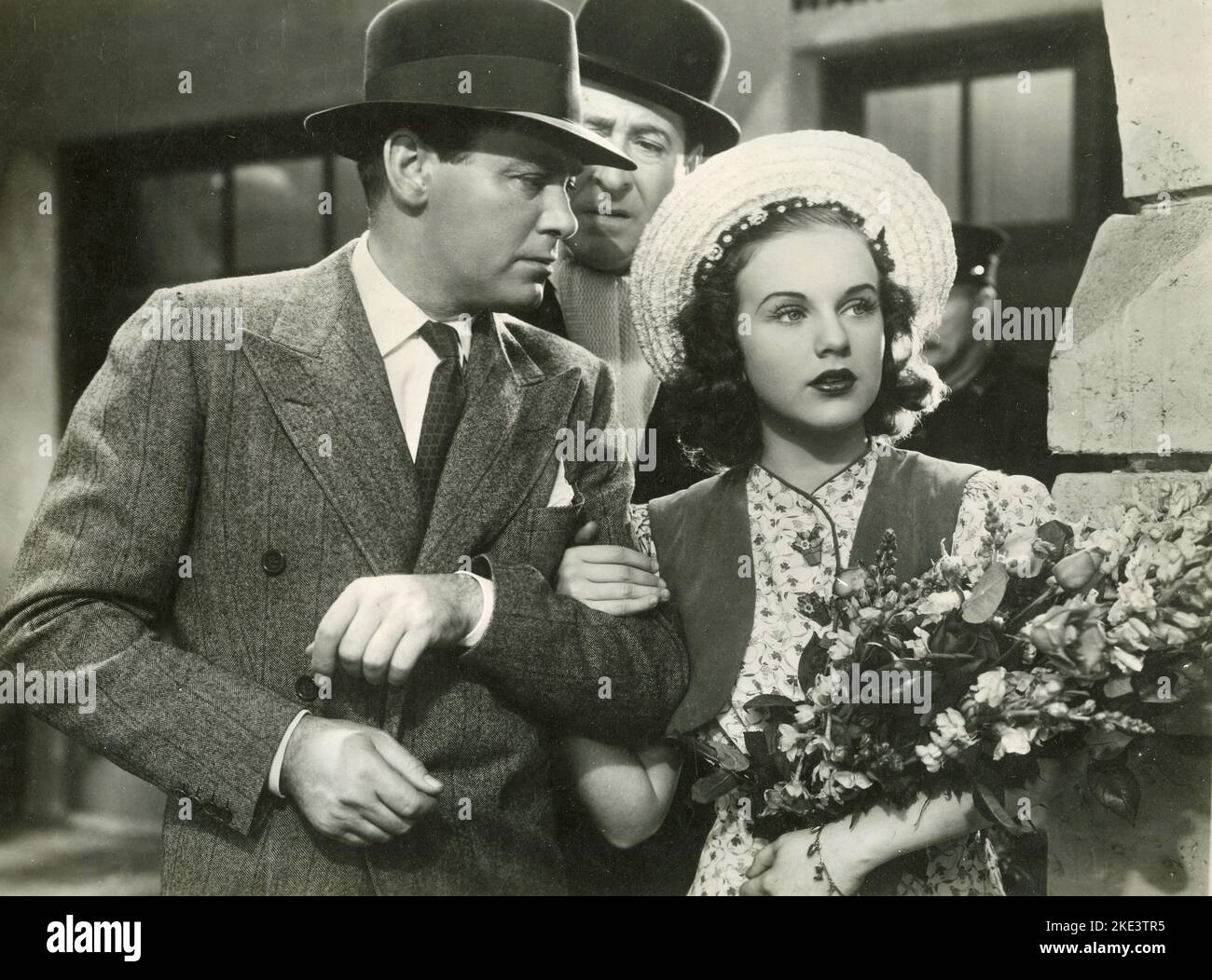Actors Herbert Marshall and Deanna Durbin in the movie One Hundred Men and a Girl, USA 1937 Stock Photo