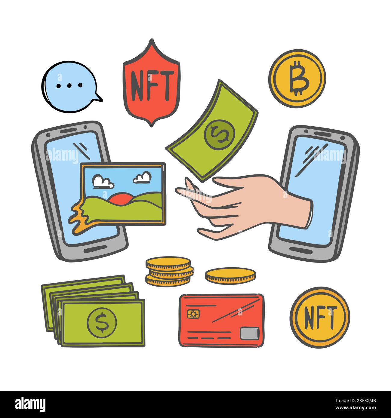 Cryptocurrency buy sell Stock Vector Images - Alamy