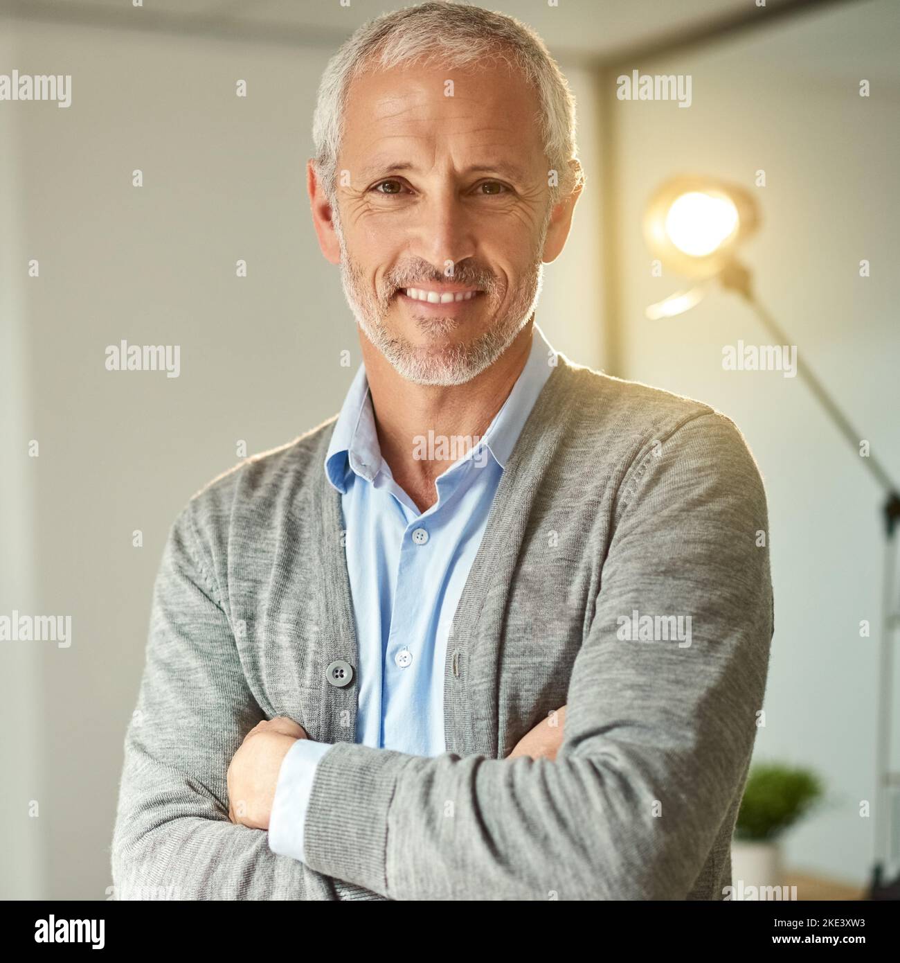 Taking success in stride. Portrait of a smiling mature businessman ...