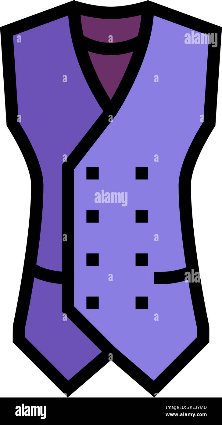 waistcoat outerwear male color icon vector illustration Stock Vector ...