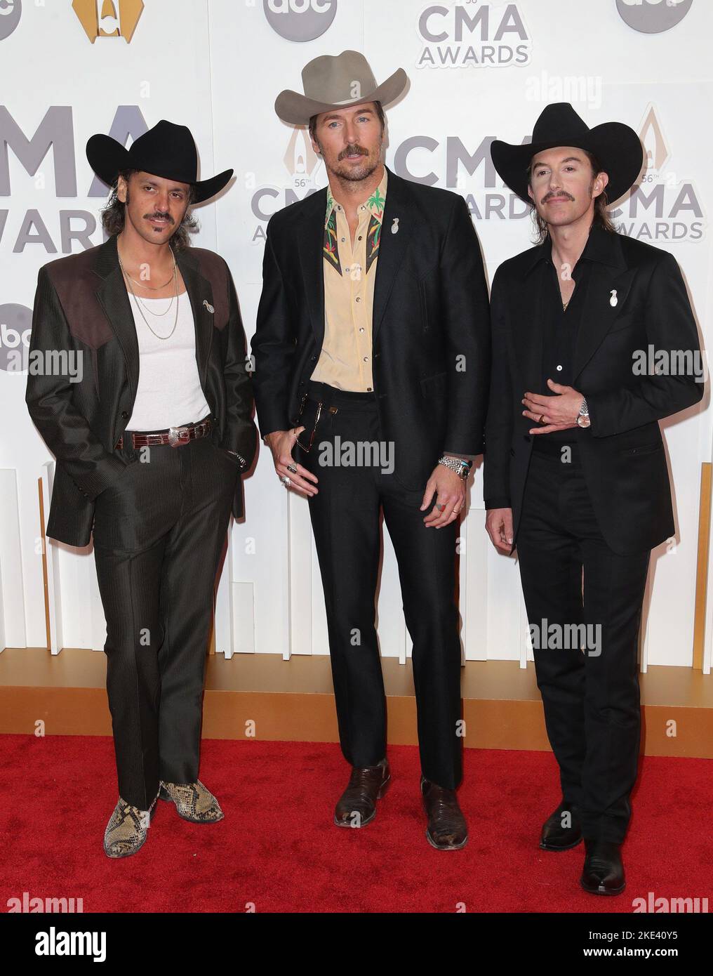 Nashville, TN, USA. 9th Nov, 2022. Midland at arrivals for The Country Music Association 56th Annual CMA Awards, Bridgestone Arena, Nashville, TN November 9, 2022. Credit: MORA/Everett Collection/Alamy Live News Stock Photo