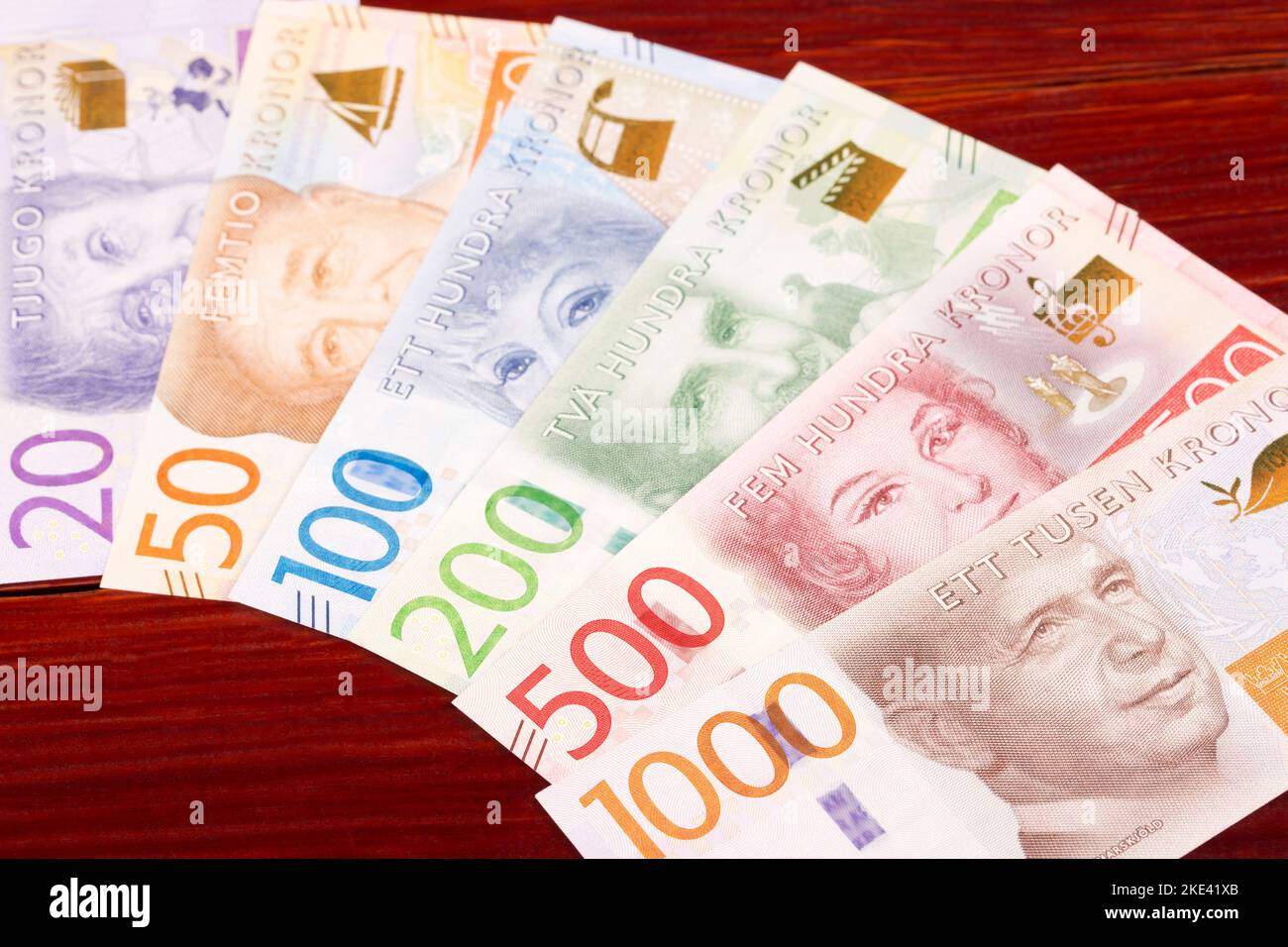 Swedish money - krona a business background Stock Photo - Alamy