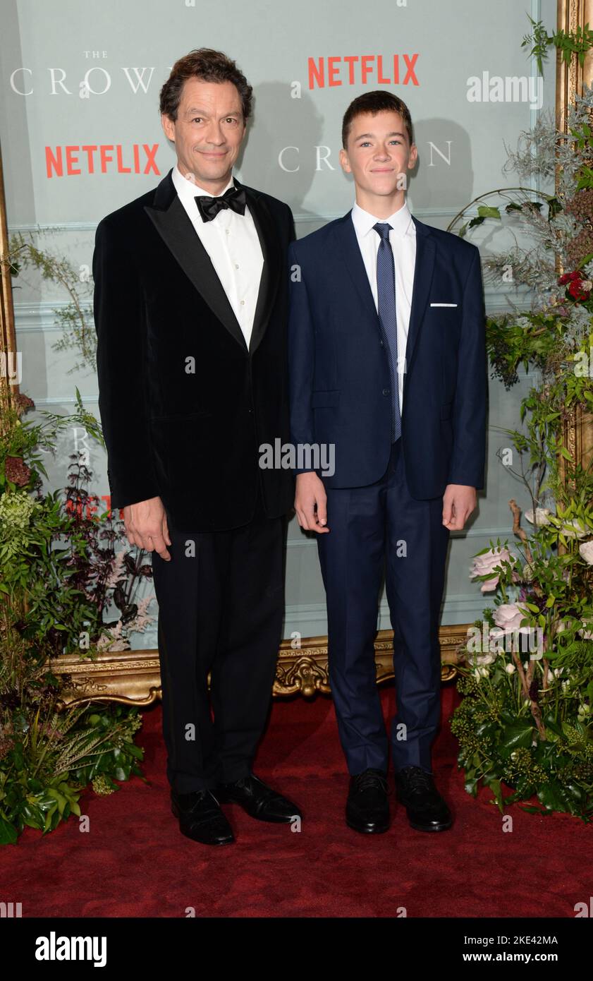 Photo Must Be Credited ©Alpha Press 078237 08/10/2022 Dominic West and Senan West  The Crown Season 5 Five Premiere In London Stock Photo