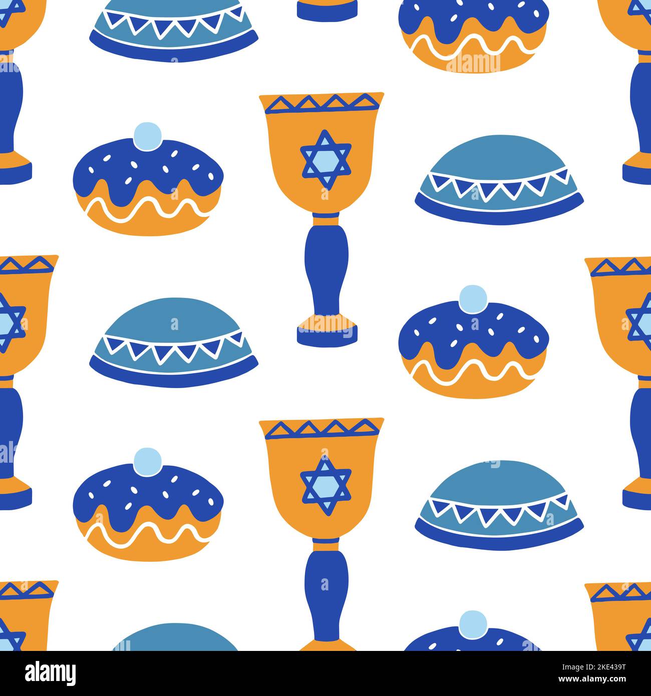 Happy Hanukkah seamless pattern Stock Vector