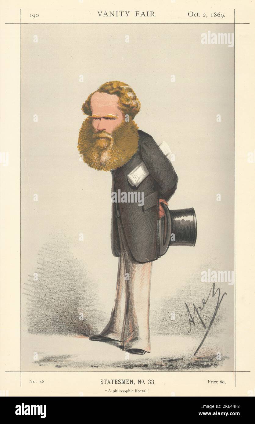 VANITY FAIR SPY CARTOON M.E. Grant Duff 'A philosophic liberal'. Politics 1869 Stock Photo