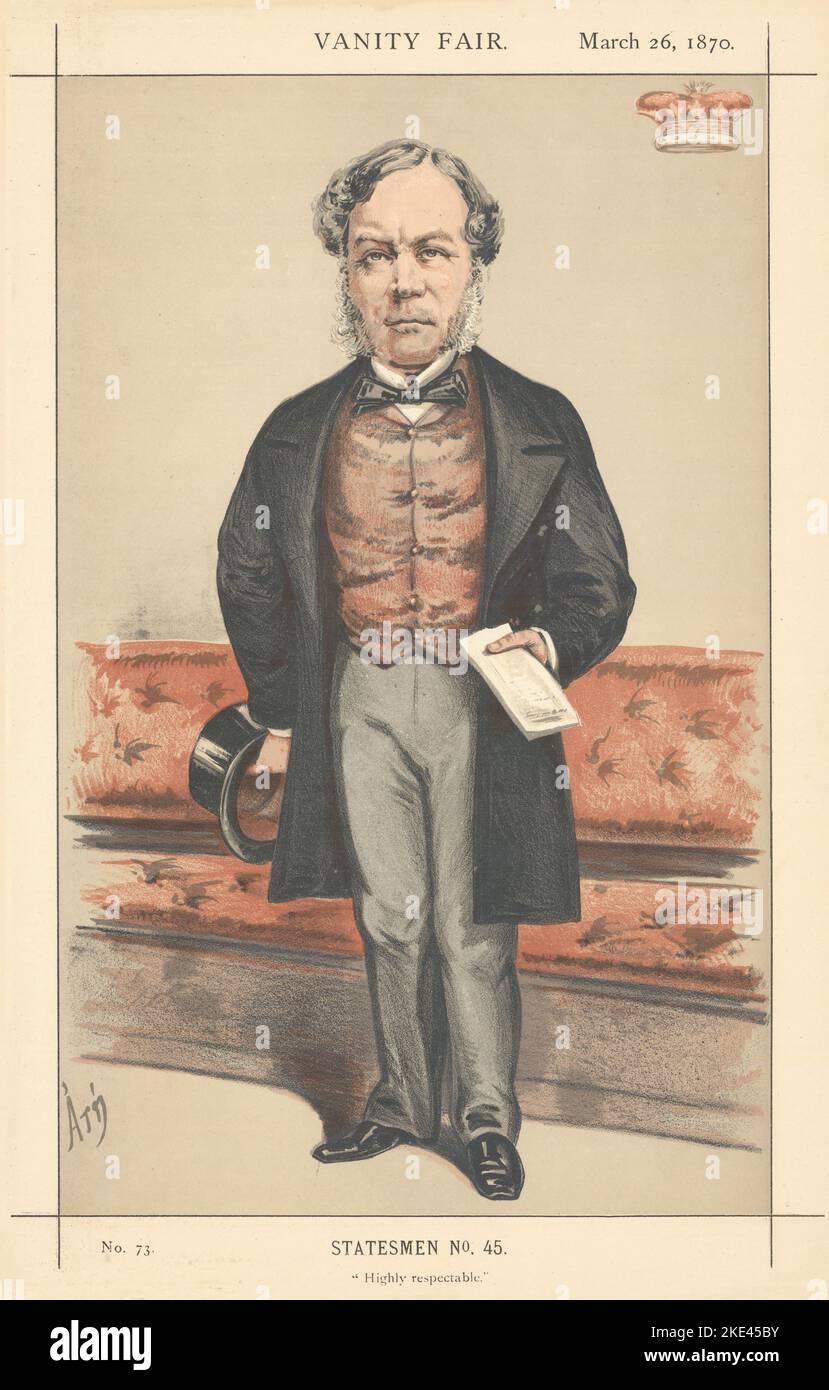 VANITY FAIR SPY CARTOON Duke of Richmond 'Highly respectable' Politics 1870 Stock Photo
