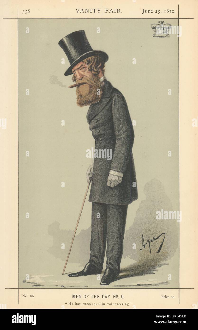 VANITY FAIR SPY CARTOON Viscount Ranelagh. He has succeeded in volunteering 1870 Stock Photo