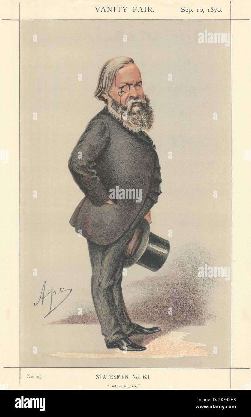 VANITY FAIR SPY CARTOON Alexander Beresford-Hope 'Batavian grace' 1870 print Stock Photo