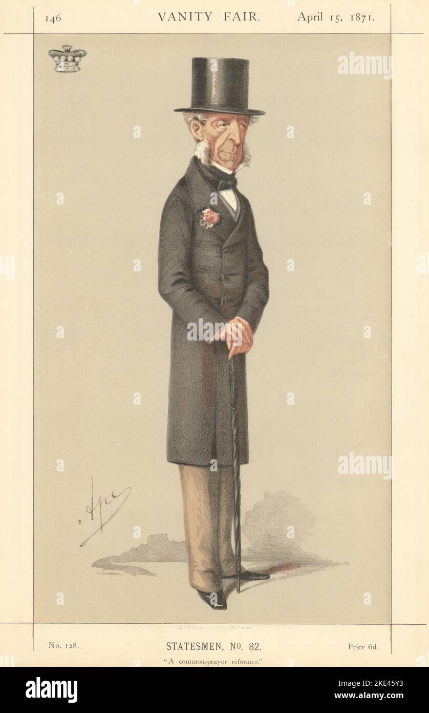 VANITY FAIR SPY CARTOON Robert Grosvenor, Baron Ebury 'A common-prayer…' 1871 Stock Photo