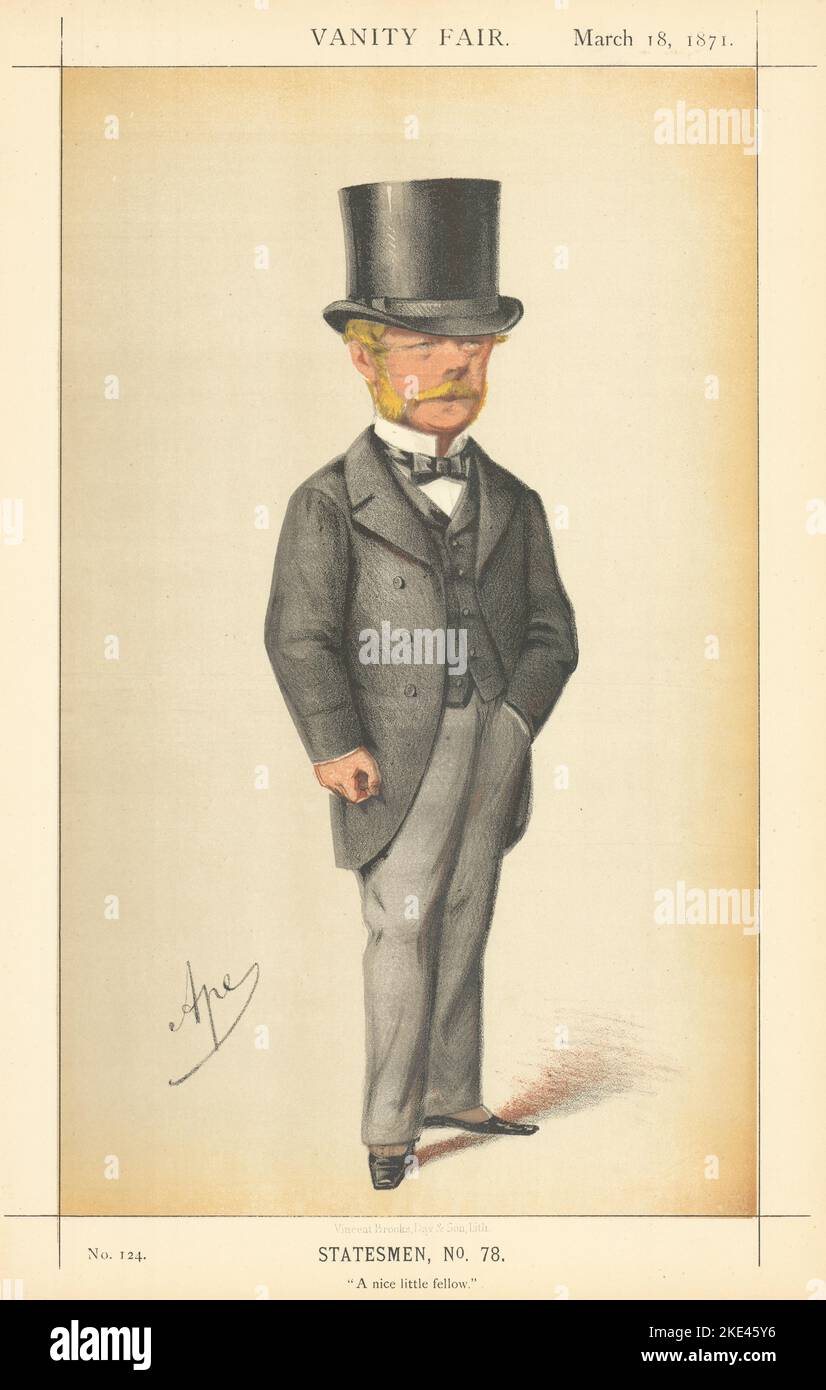 VANITY FAIR SPY CARTOON Gerard James Noel 'A nice little fellow' Politics 1871 Stock Photo