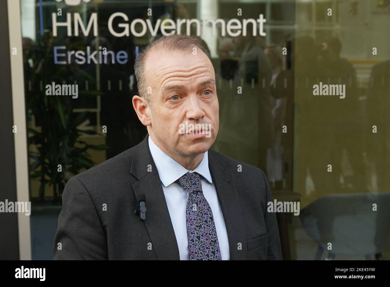 File photo dated 28/10/2022 of Chris Heaton-Harris who dsaid that the issues arising from the Northern Ireland Protocol will be solved by 'negotiations' and 'with showing trust and respect with the European Commission'. The Northern Ireland Secretary told Kay Burley on Sky News: 'The big problem is the protocol for the Unionist community, because it means a whole host of goods are not available in Northern Ireland that should be and are available in the rest of Great Britain. That needs to be solved.' Issue date: Thursday November 10, 2022. Stock Photo