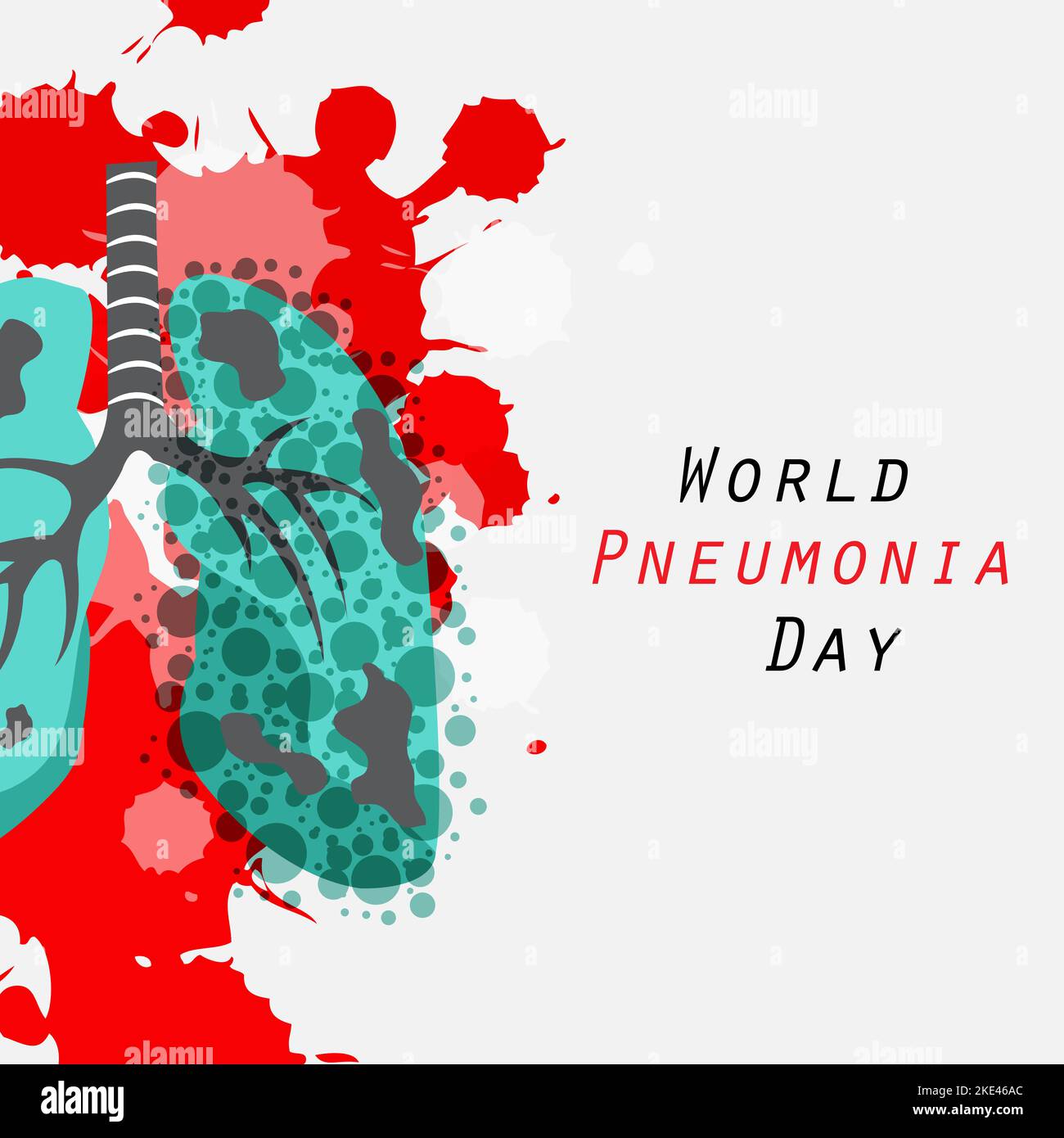 Vector illustration,Poster Or Banner Of World Pneumonia Day Stock Photo