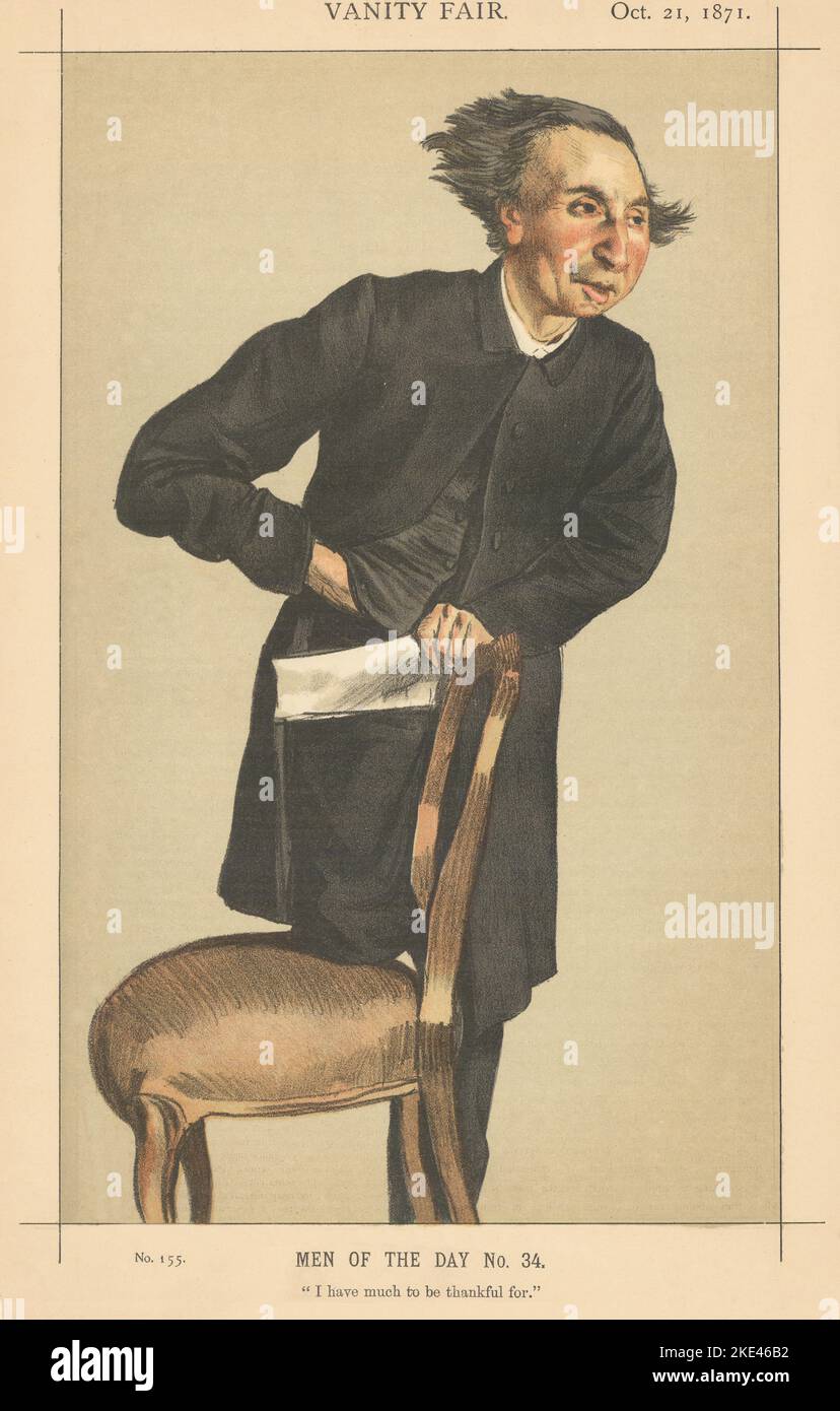 VANITY FAIR SPY CARTOON Rev Charles Voysey 'I have much to be thankful for' 1871 Stock Photo
