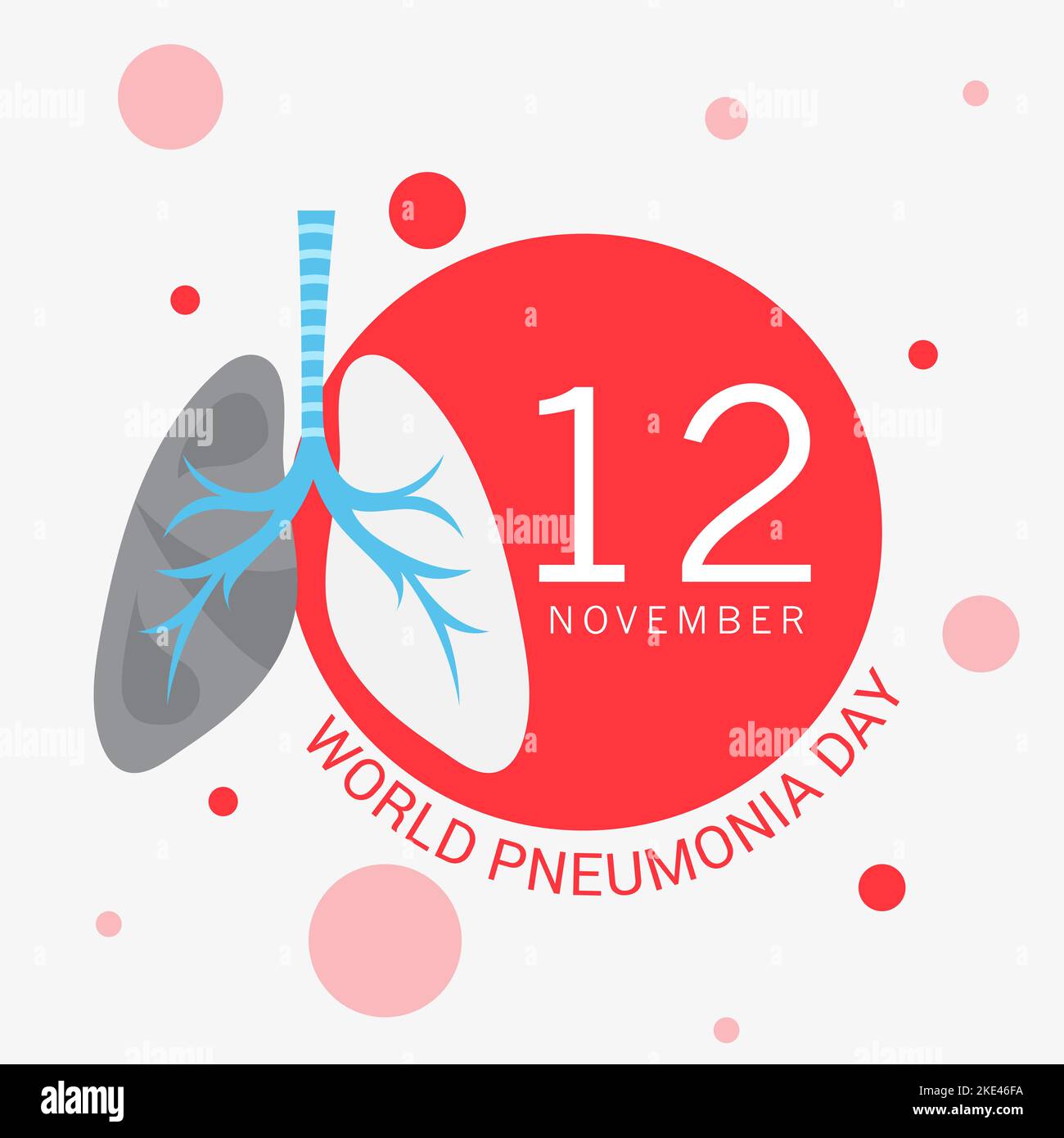 Vector illustration,Poster Or Banner Of World Pneumonia Day Stock Photo