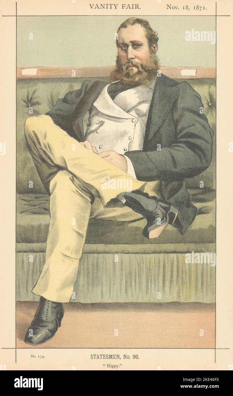 VANITY FAIR SPY CARTOON Lionel Seymour William Dawson-Damer 'Hippy'. Coïdé 1871 Stock Photo