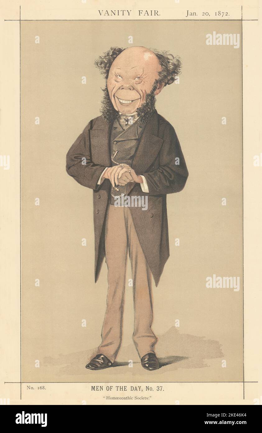 VANITY FAIR SPY CARTOON Doctor Frederick Quin 'Homoeopathic Society' 1872 Stock Photo